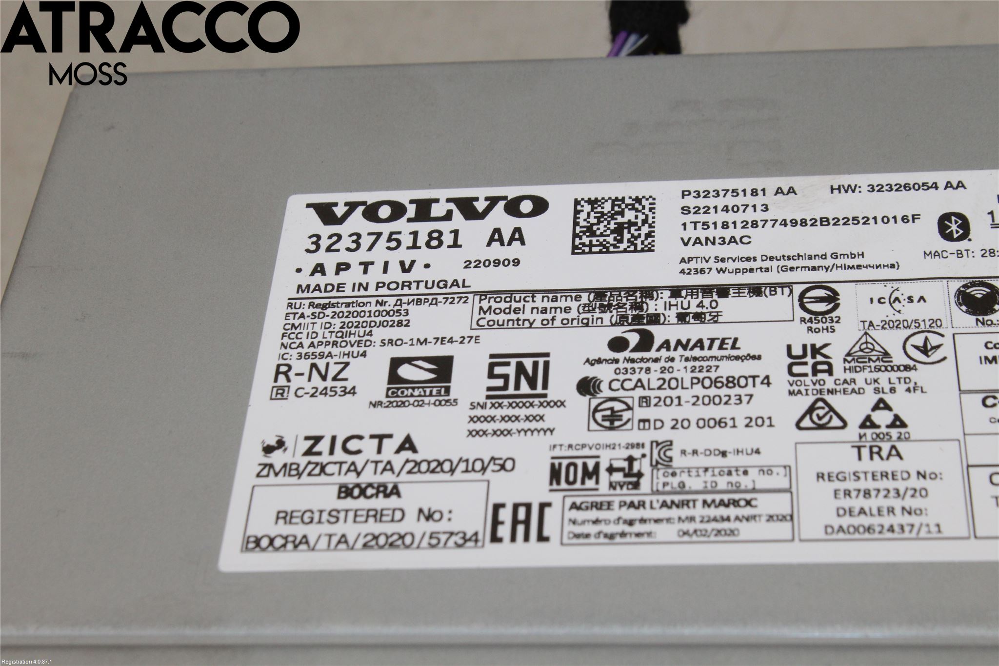 Volvo XC40/RECHARGE 18- Cd Radio - Multimediapanel
