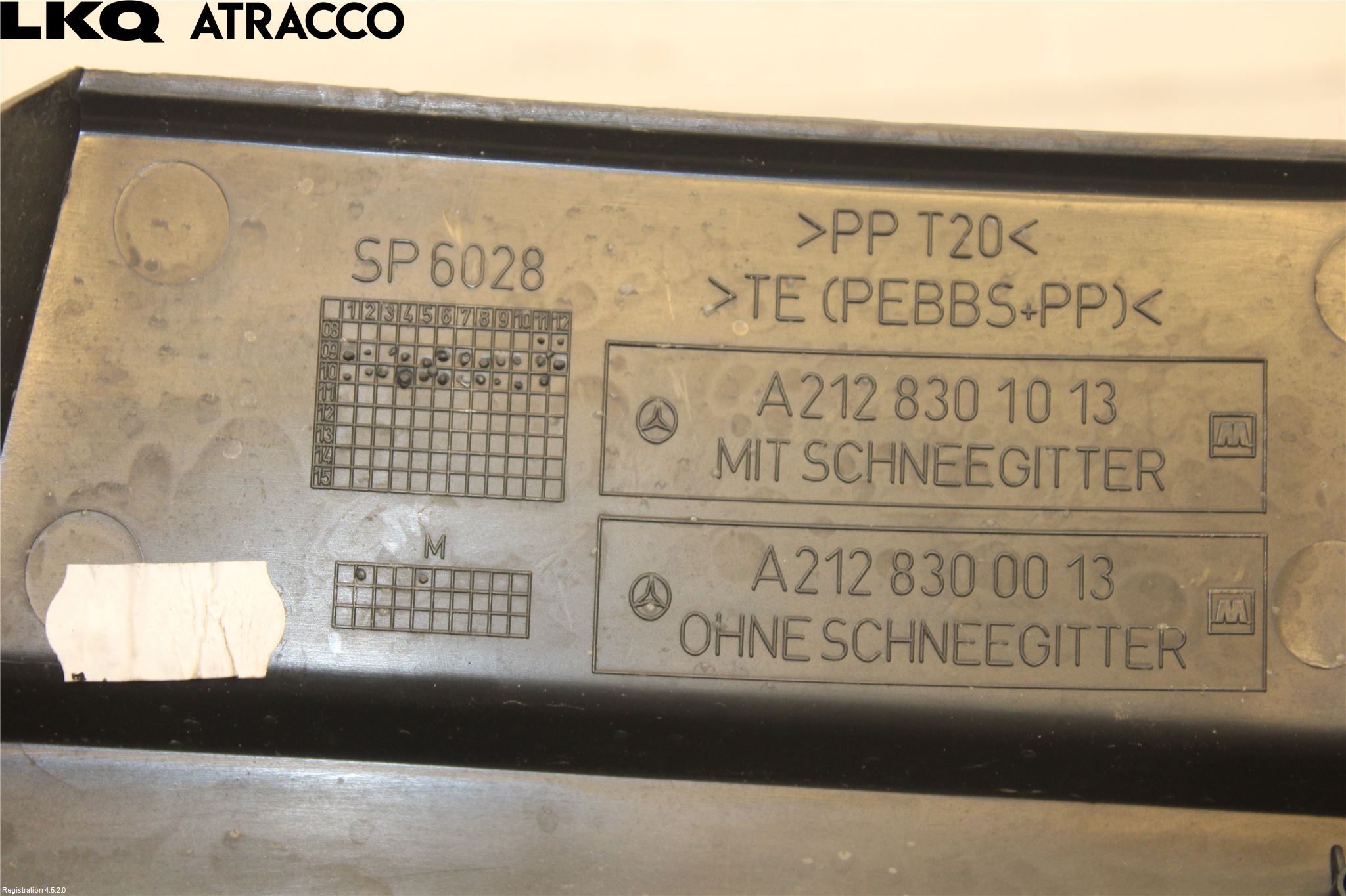 Mercedes-Benz MB E-KLASS (W212) 09-16 Torpedplåt-Torpedplast