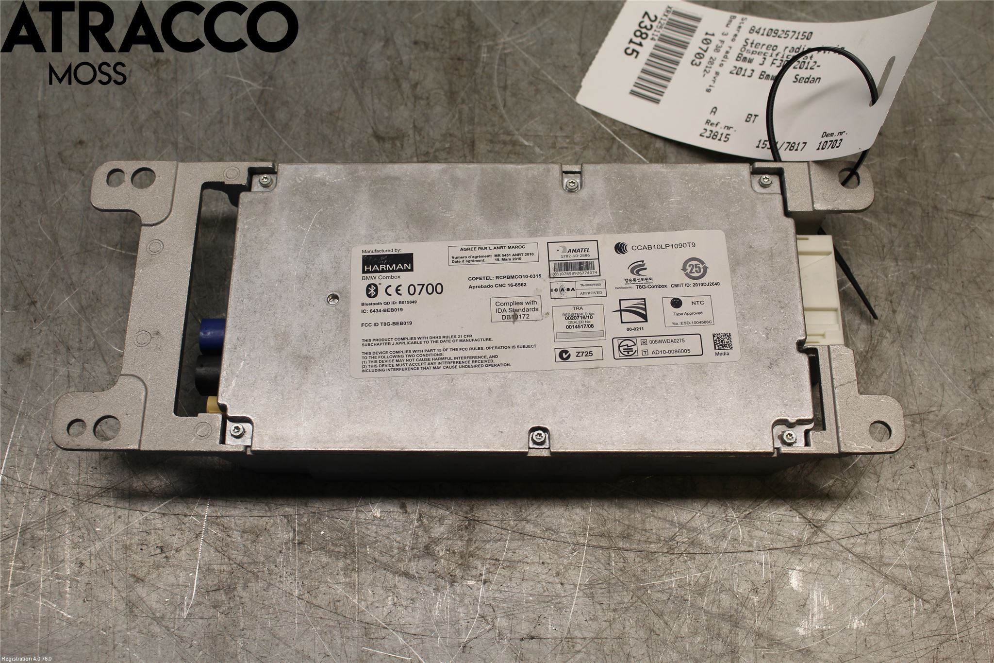 BMW 3 F30/F31/F80 12-19 Radio Övrigt
