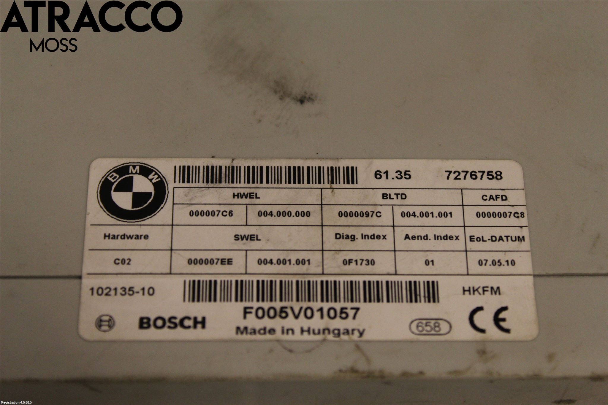 BMW 5 F10/F11/F18 09-17 Styrenhet Övrigt