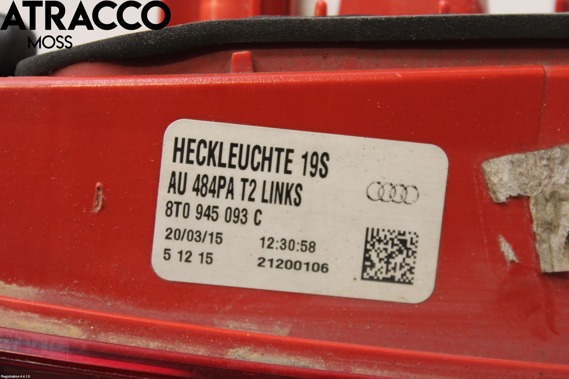 Audi A5 07-16 Bakljus Lucka Vä