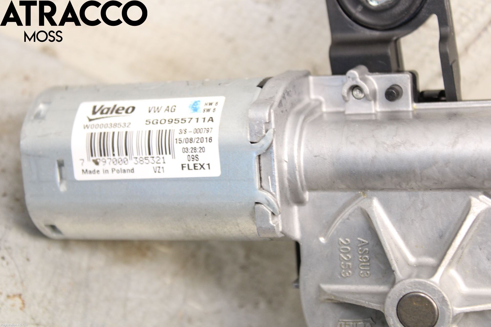 Volkswagen VW PASSAT 15-19 Torkarmotor Baklucka