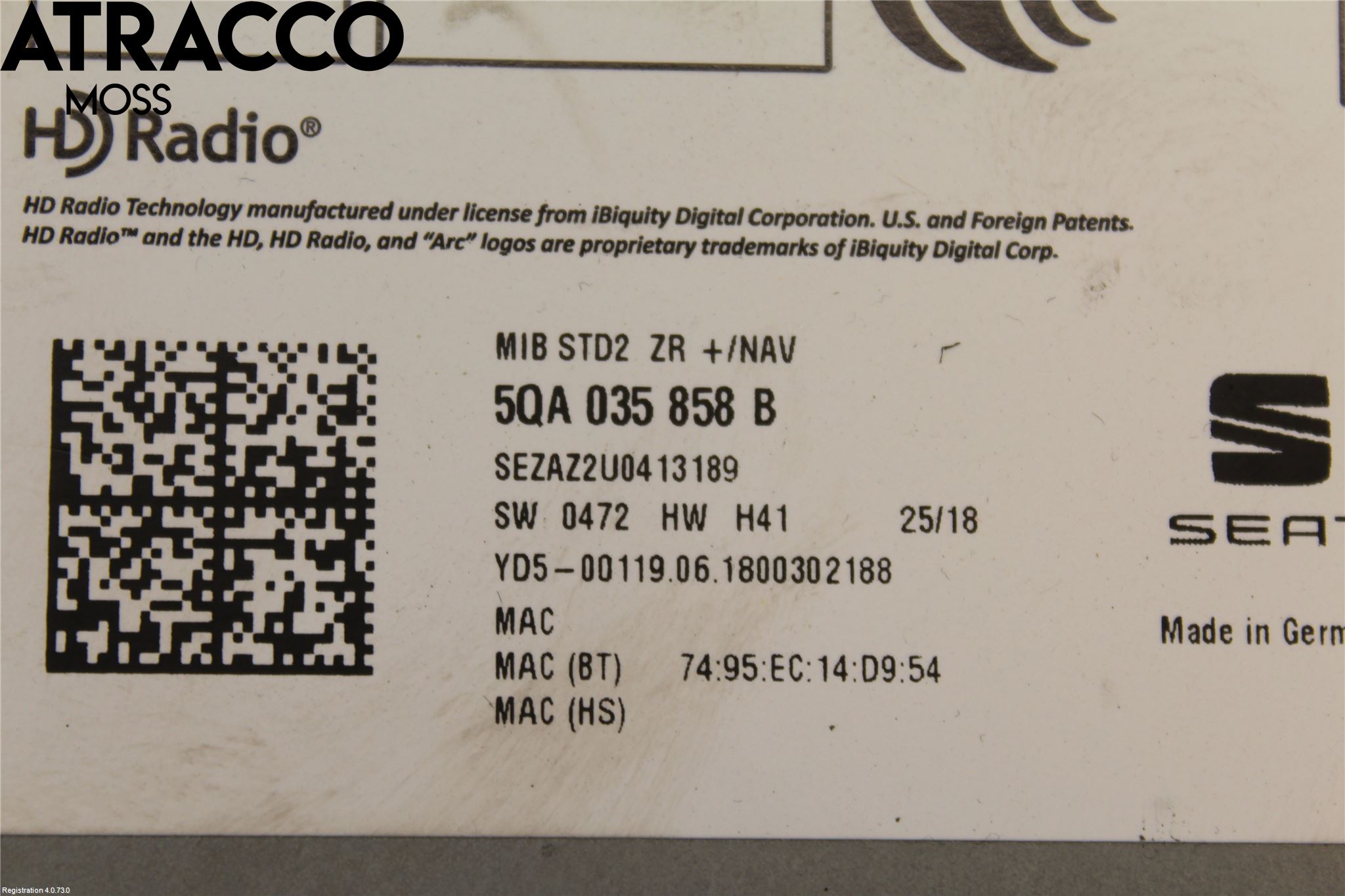 Seat IBIZA V 17-20 Cd Radio - Multimediapanel