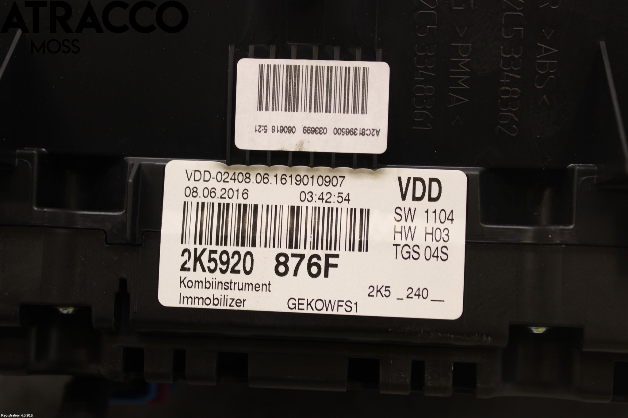 Volkswagen VW CADDY 16-20 Instrument Komb