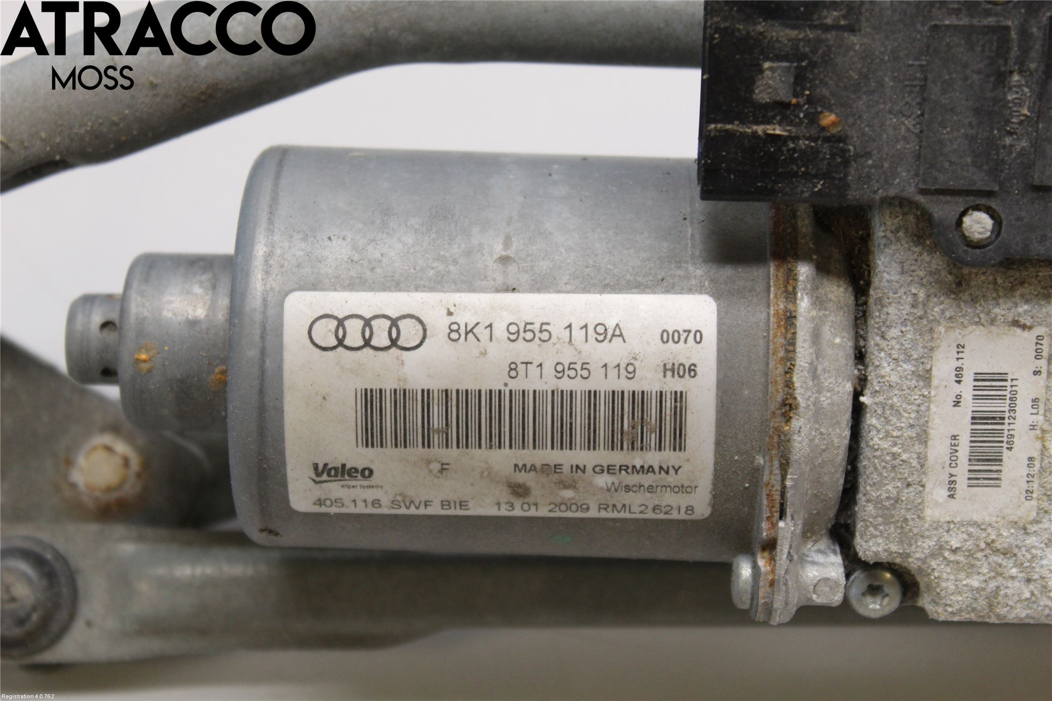 Audi A4/S4 08-11 Torkarmotor Vindruta