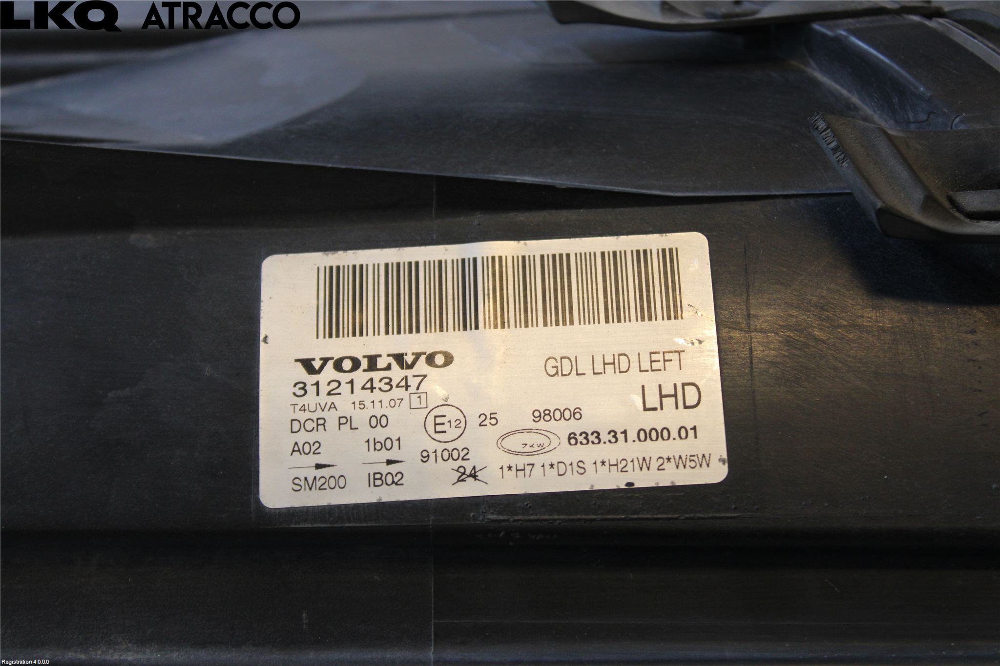Volvo V70 08-13 Strålkastare Vänster
