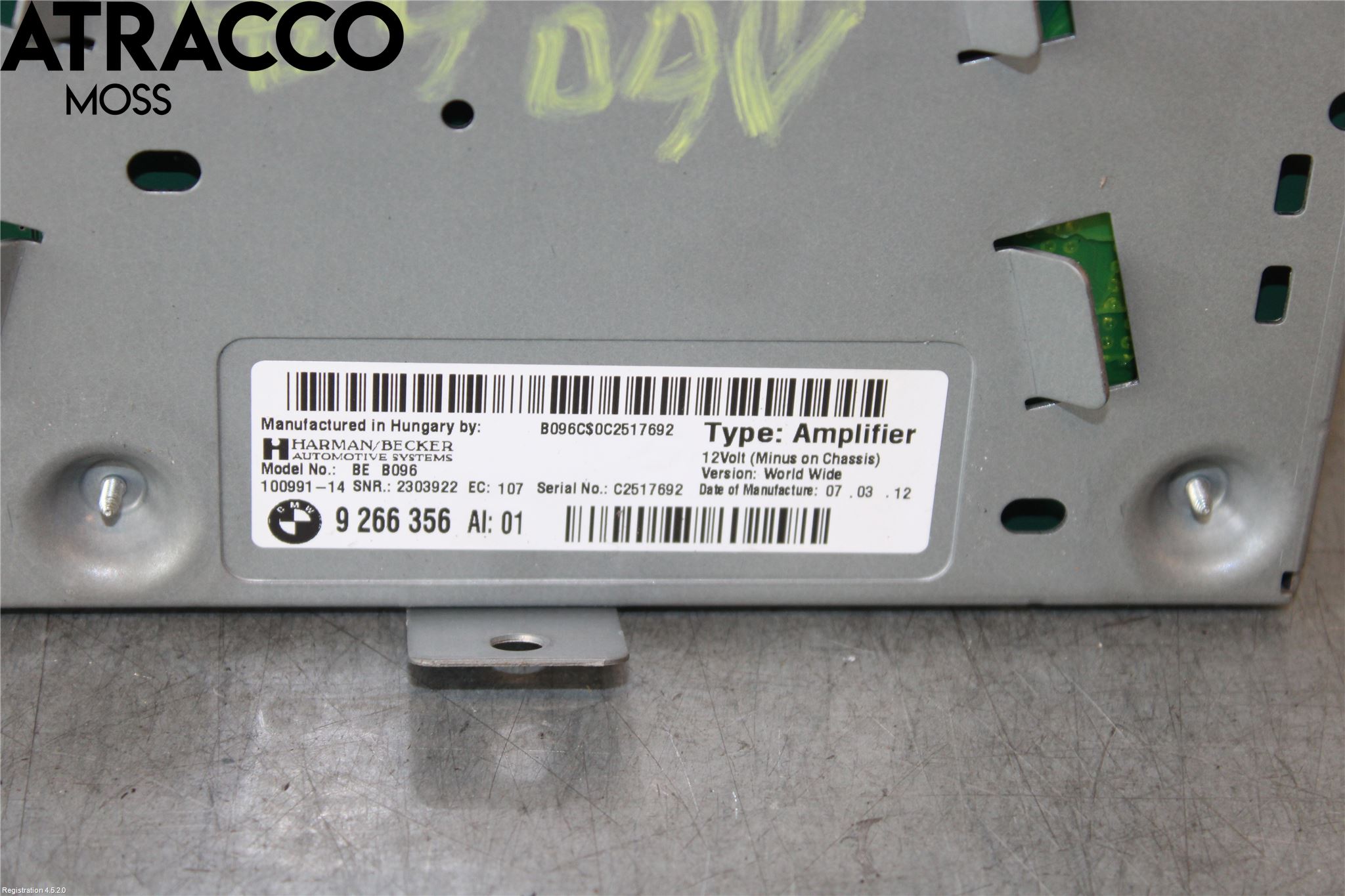 BMW 5 F10/F11/F18 09-17 Radio-Stereo Förstärkare