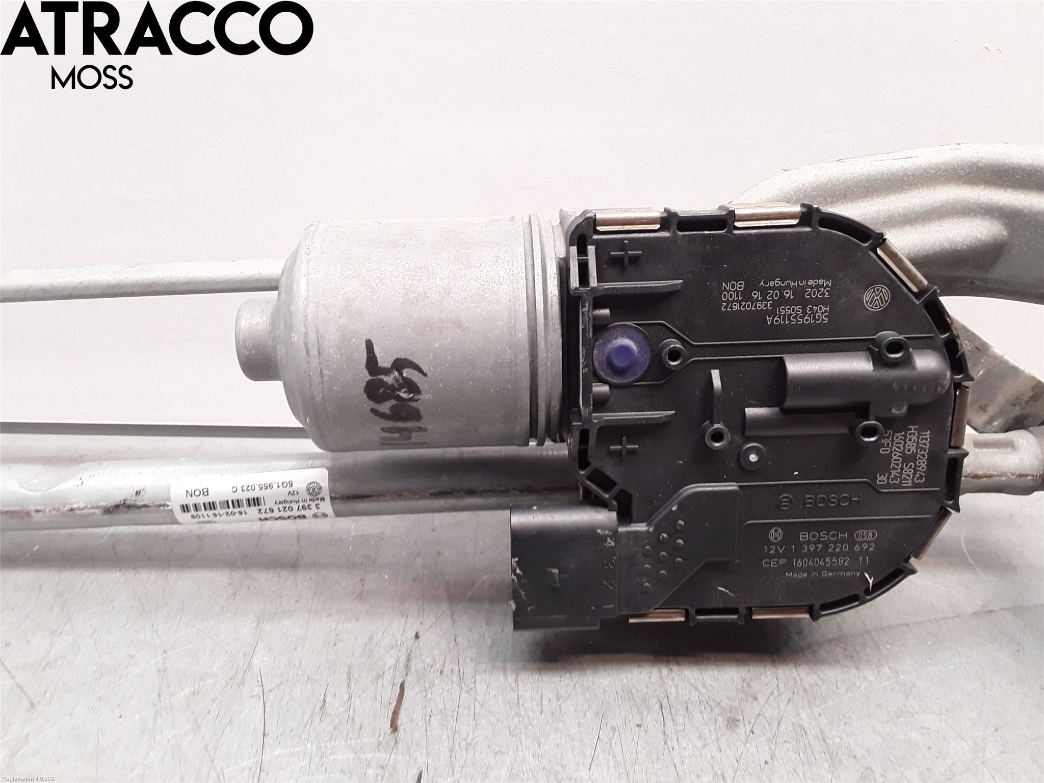 Volkswagen VW GOLF / E-GOLF VII 13-20 Torkarmotor Vindruta