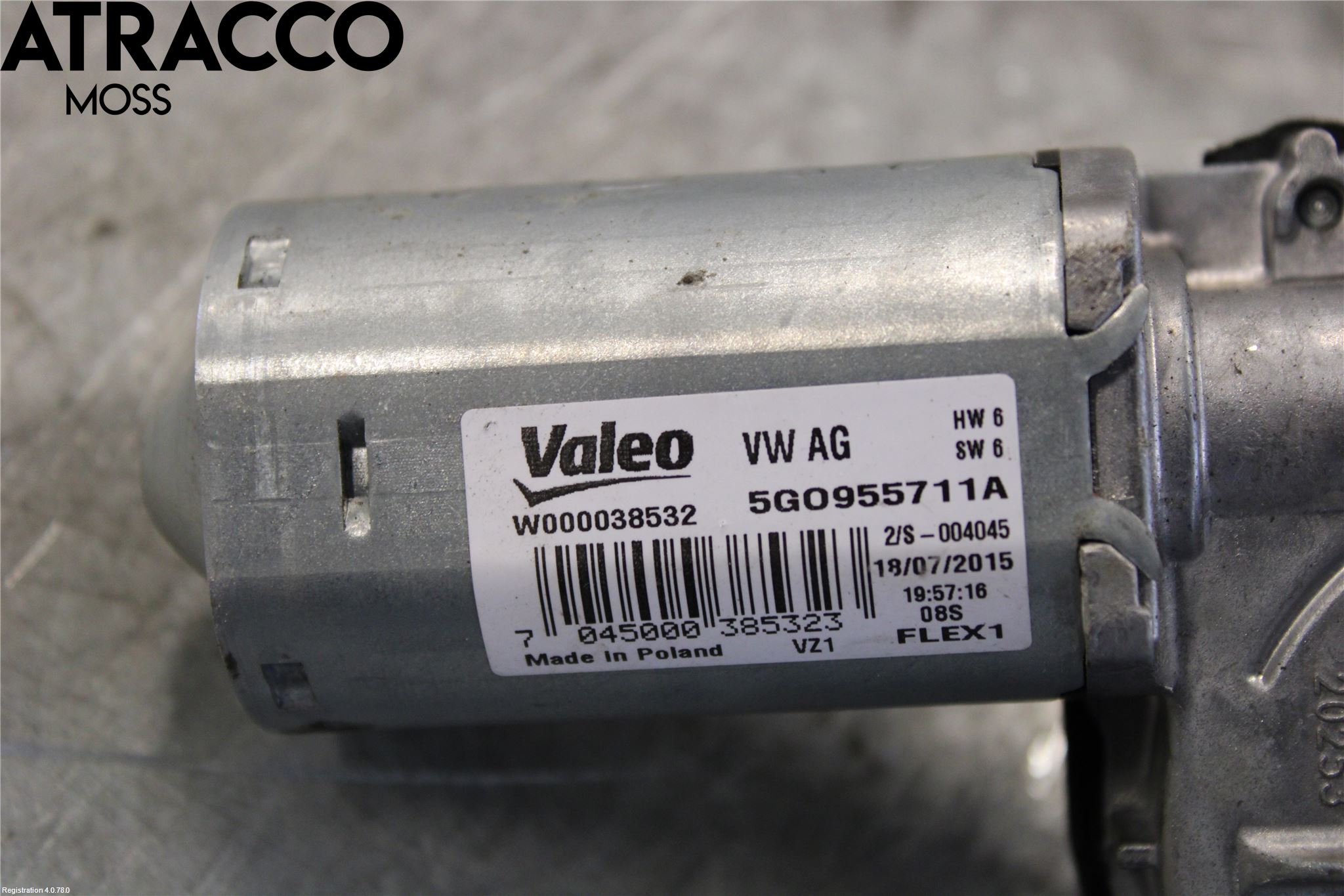 Volkswagen VW GOLF / E-GOLF VII 13-20 Torkarmotor Baklucka