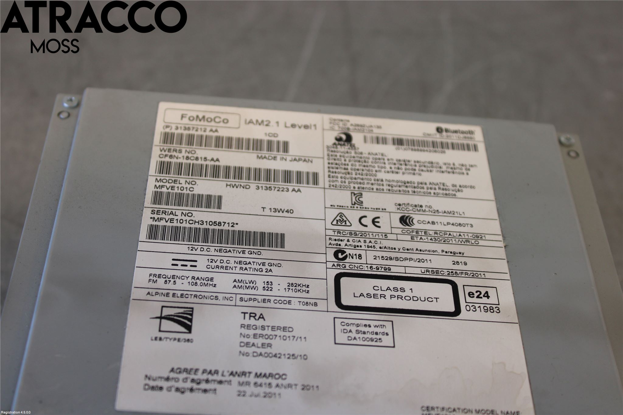 Volvo V40 12-19 Cd Radio - Multimediapanel