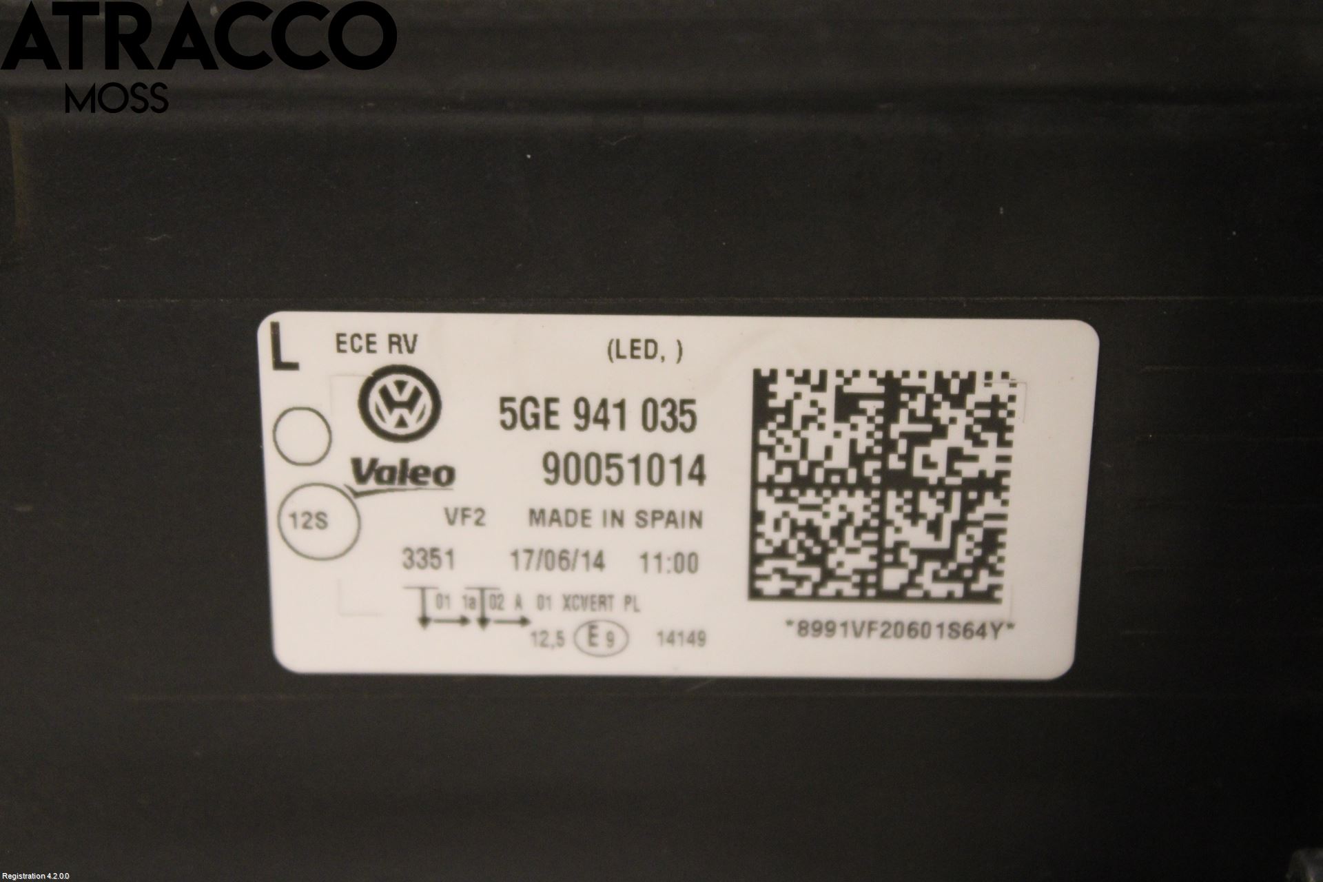 Volkswagen VW GOLF / E-GOLF VII 13-20 Strålkastare Vänster