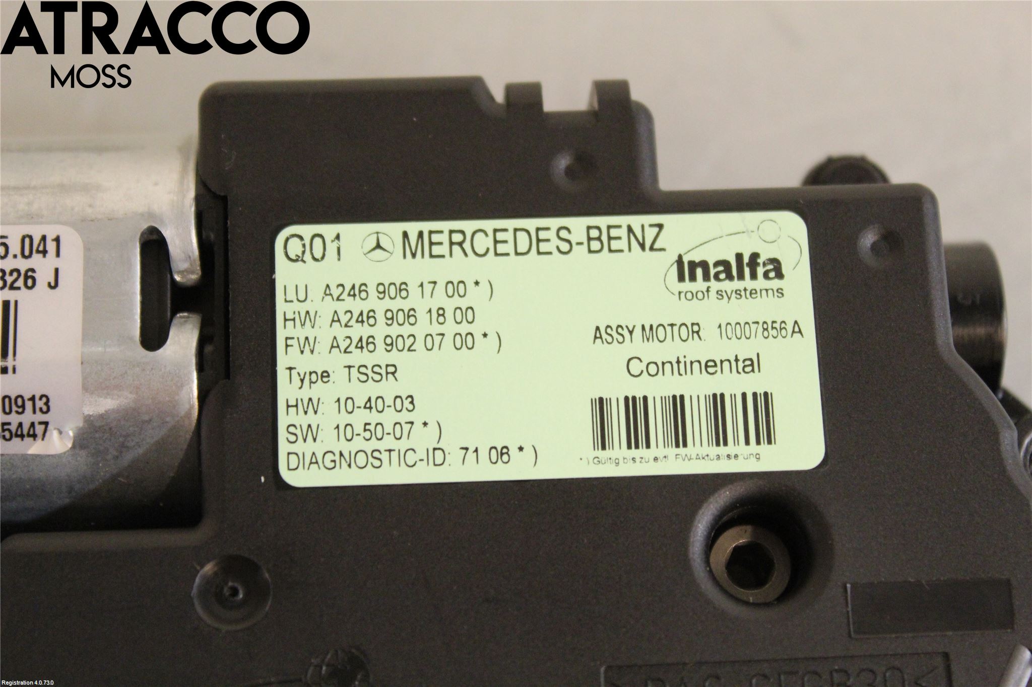 Mercedes-Benz MB B-KLASS (W246/W242) 12-19 Taklucksmotor