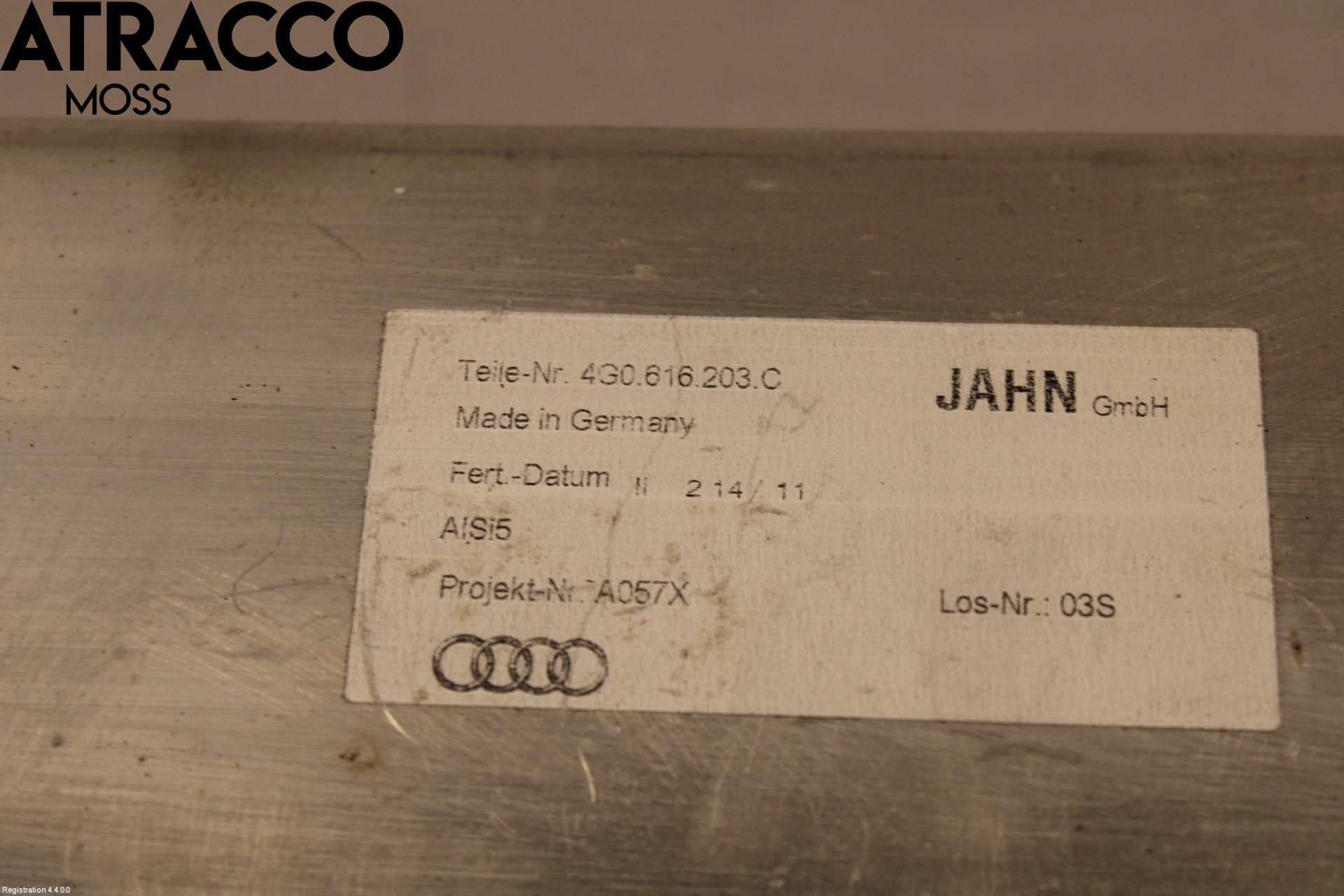 Audi A6/S6 4G 11-18 Nivå/Luftförändring Trycktank