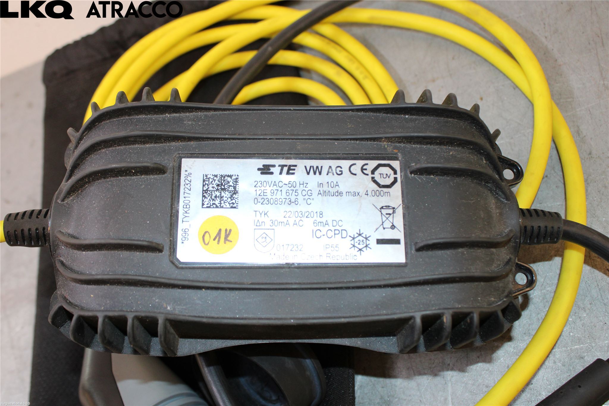 Volkswagen VW GOLF / E-GOLF VII 13-20 Laddkabel Elbil