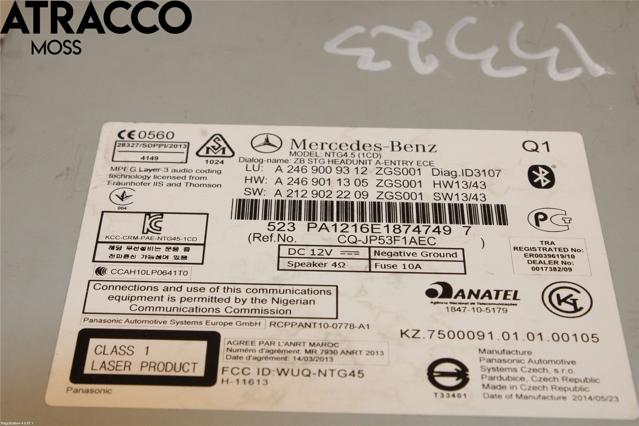 Mercedes-Benz MB A-KLASS (W176) 13-18 Radio
