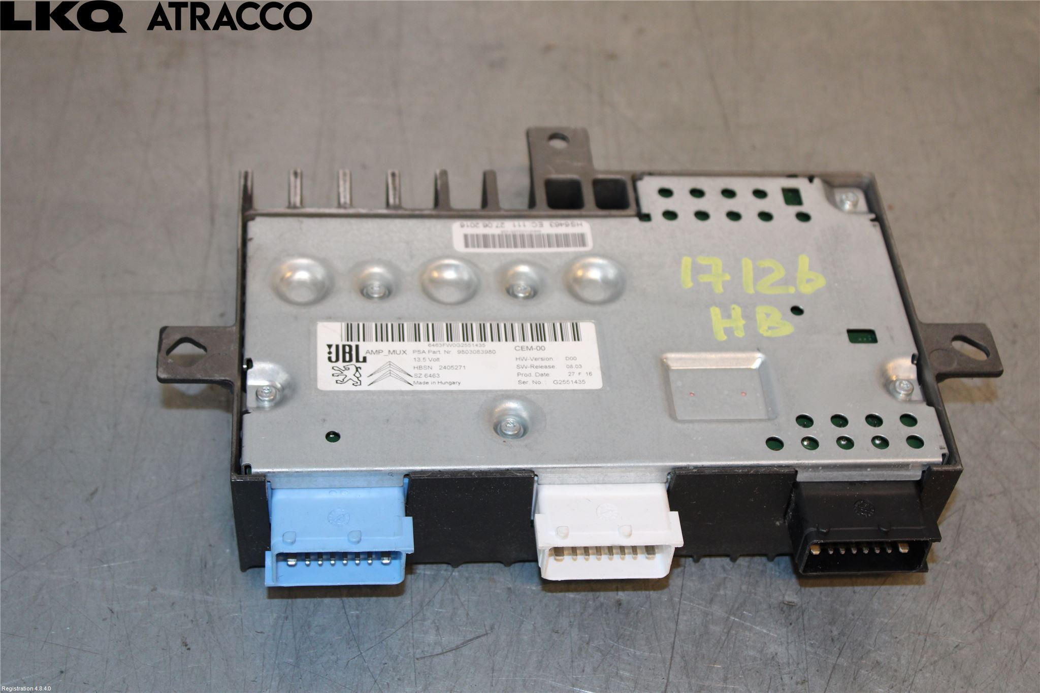Citroen C4 GRAND PICASSO 14-18 Radio-Stereo Förstärkare