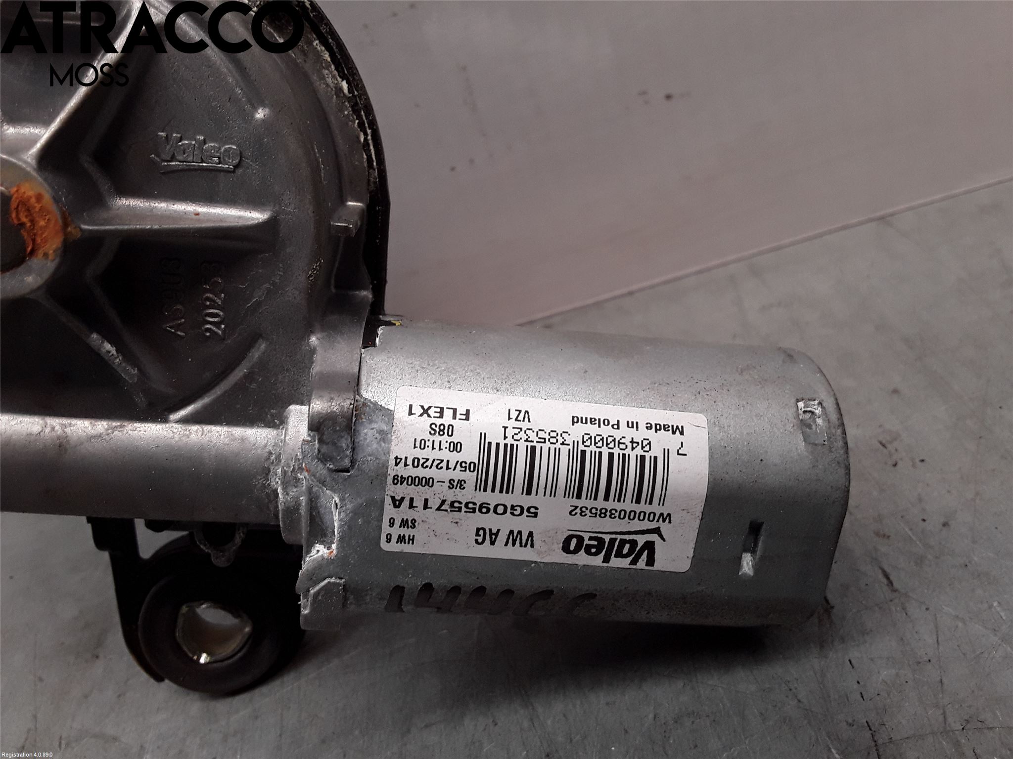 Volkswagen VW PASSAT 15-19 Torkarmotor Baklucka