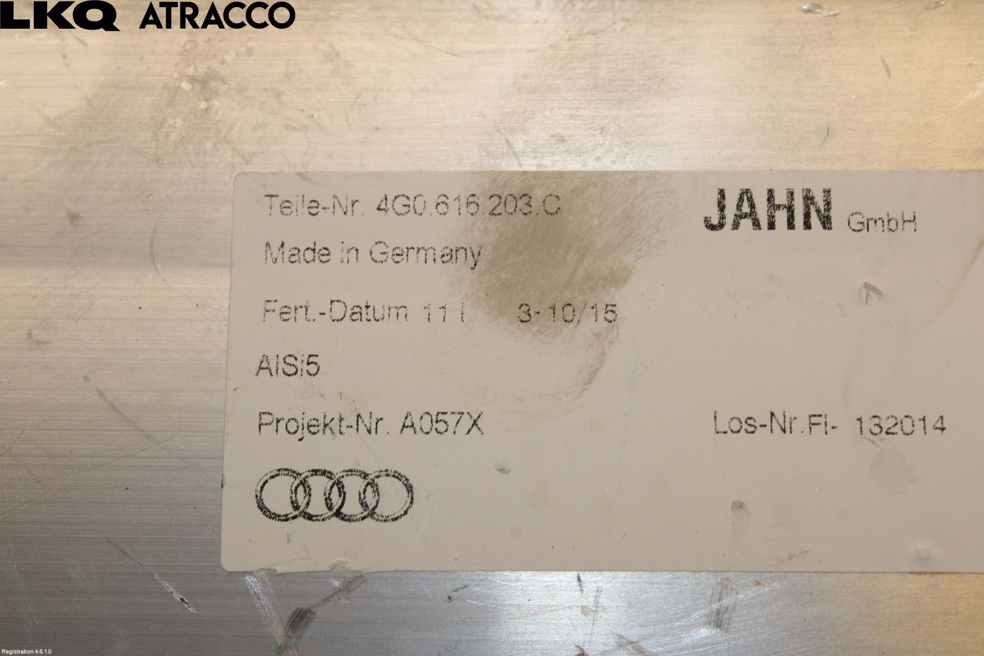 Audi A6 ALLROAD 12-18 Nivå/Luftförändring Trycktank