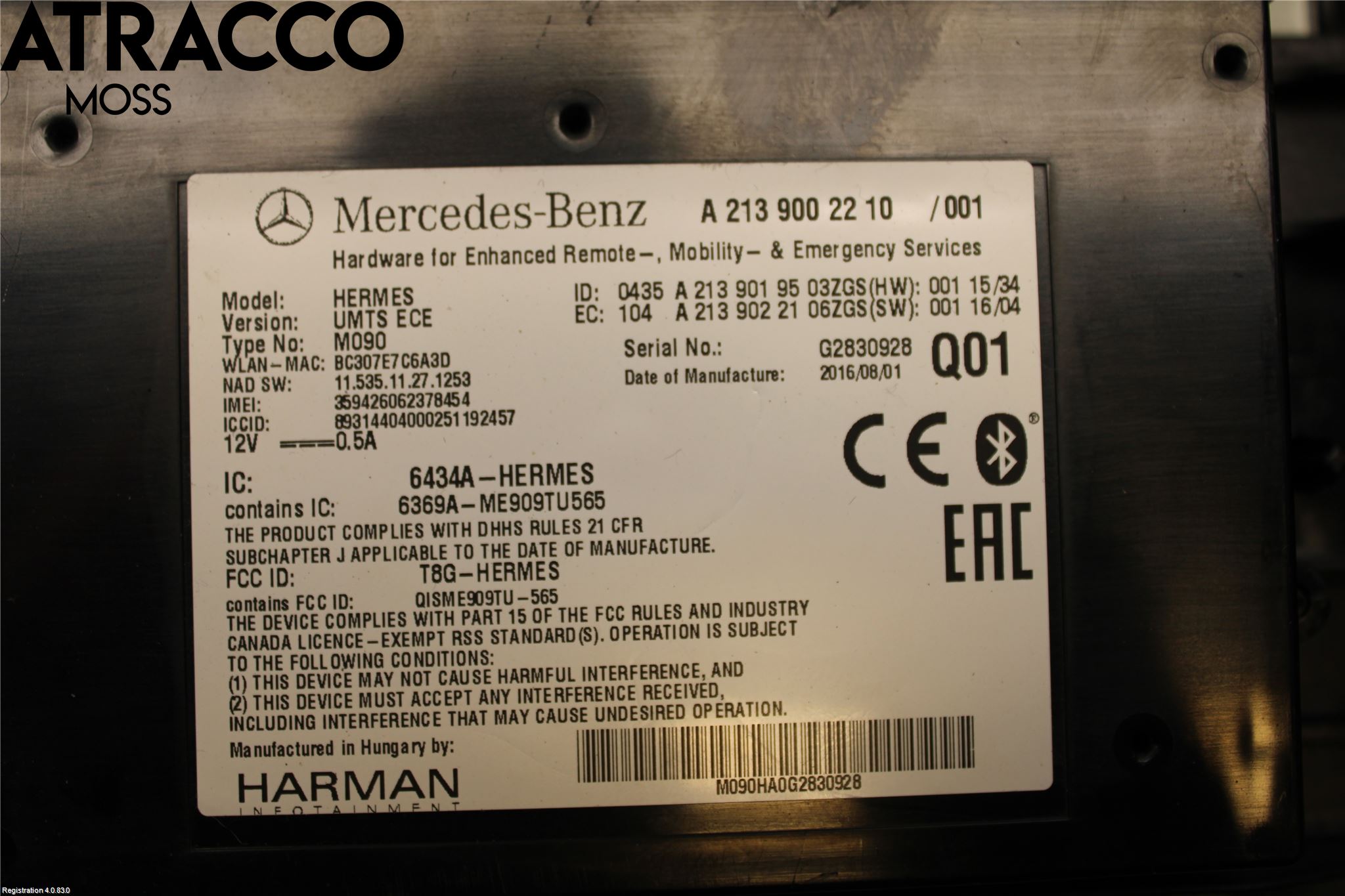 Mercedes-Benz MB E-KLASS (W213) 16-23 Styrenhet Övrigt