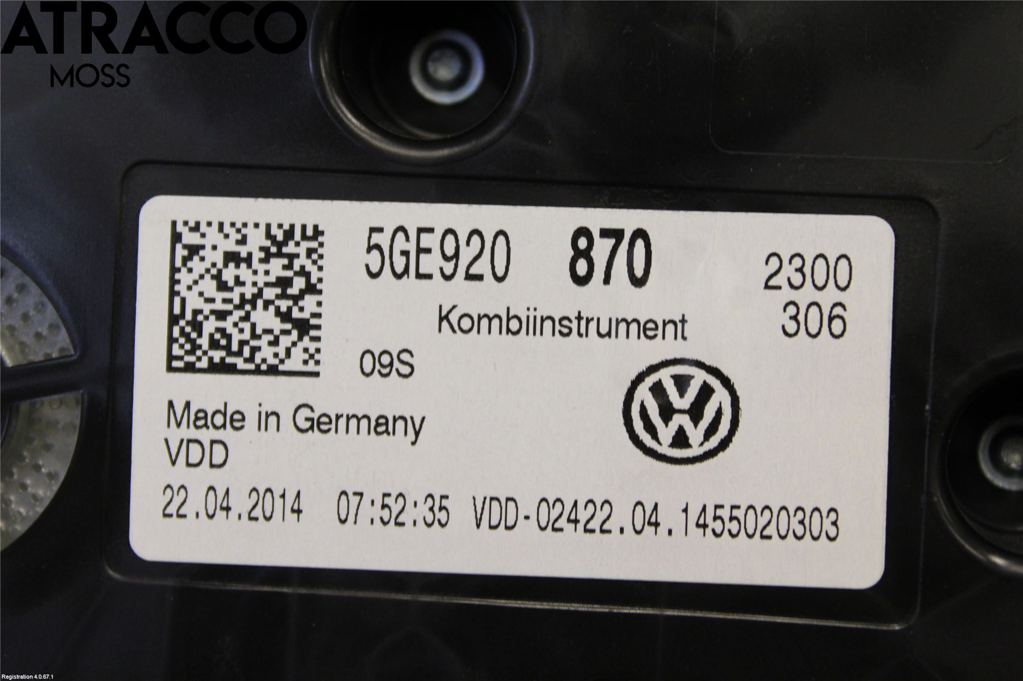 Volkswagen VW GOLF / E-GOLF VII 13-20 Instrument Komb