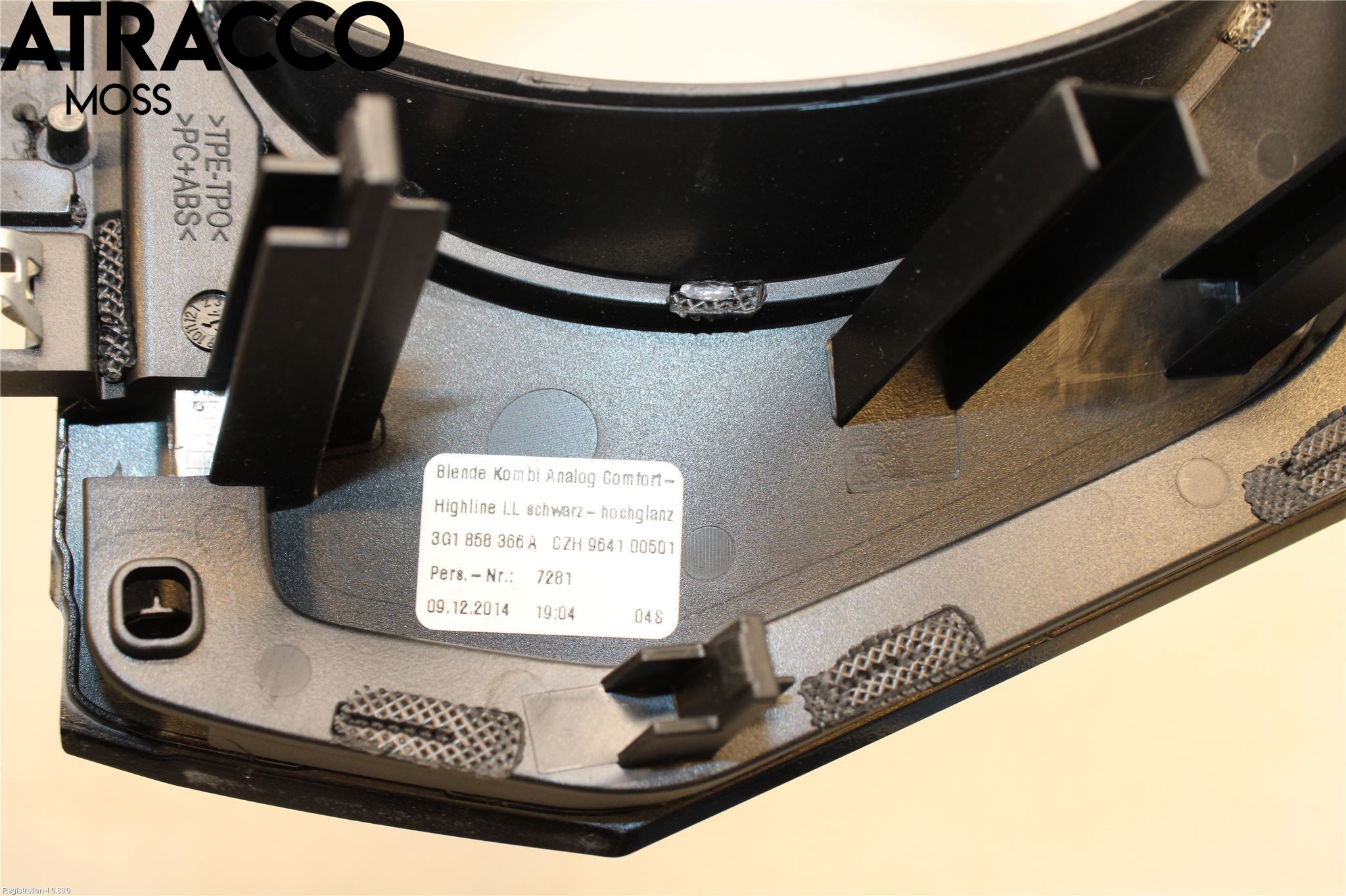 Volkswagen VW PASSAT 15-19 Instrumentsarg