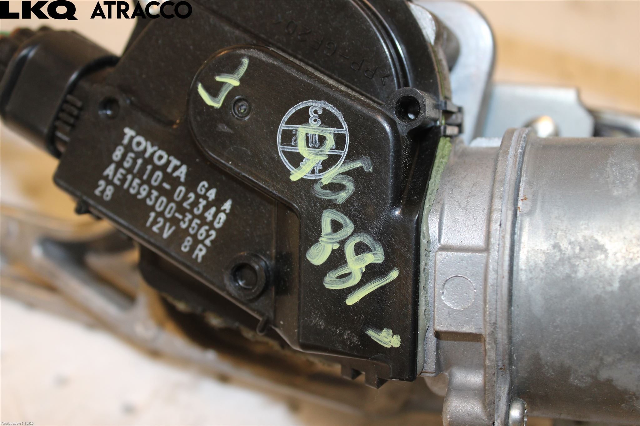 Toyota AURIS 13-19 Torkarmotor Vindruta