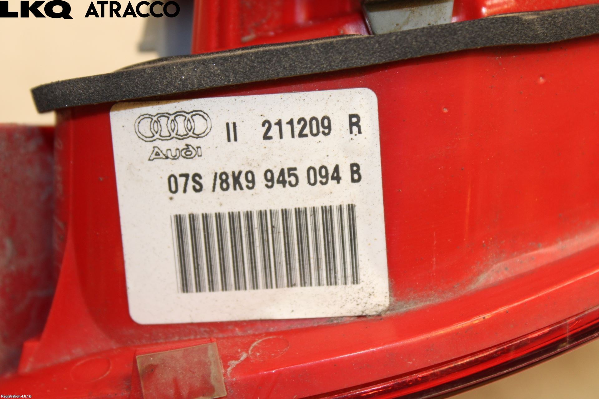 Audi A4/S4 08-11 Bakljus Lucka Hö