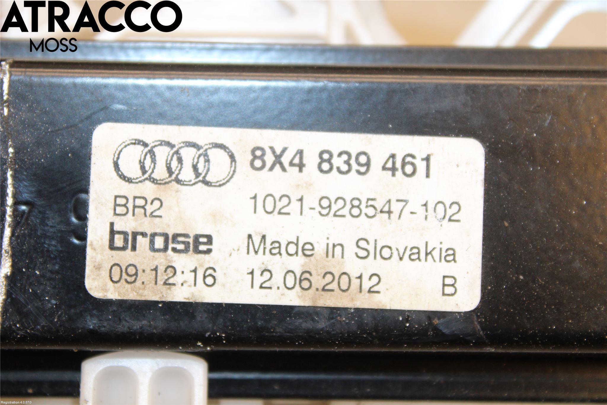 Audi A1/S1 11-18 Fönsterhissmekanism