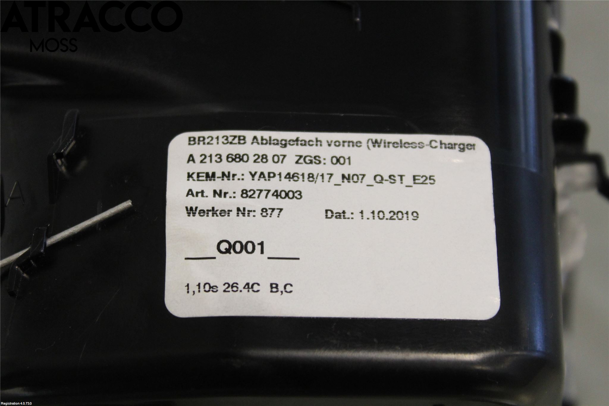 Mercedes-Benz MB E-KLASS (W213) 16-23 Instrumentbräda Förvaringsfack