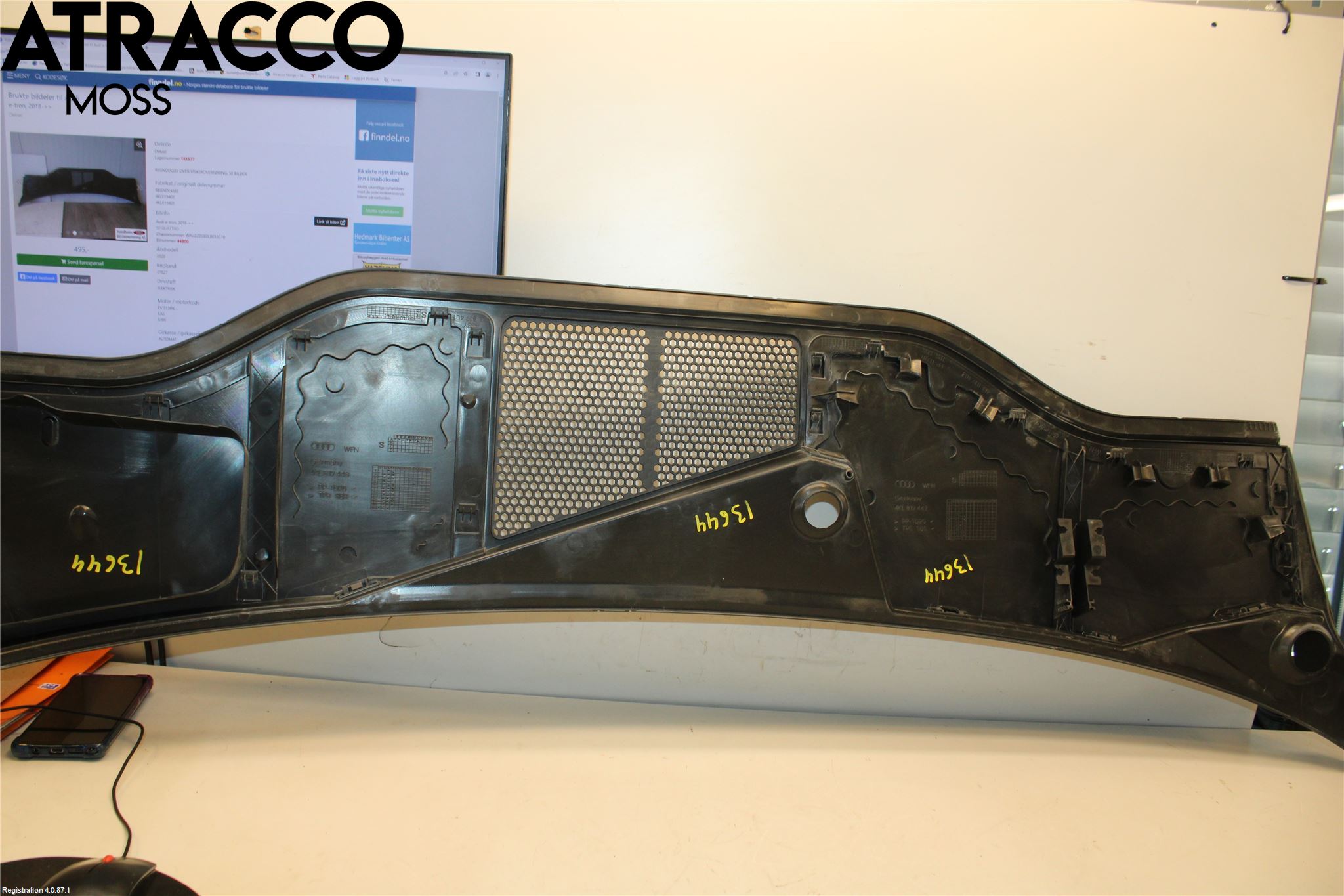 Audi E-TRON, S GE 19- Torpedplåt-Torpedplast