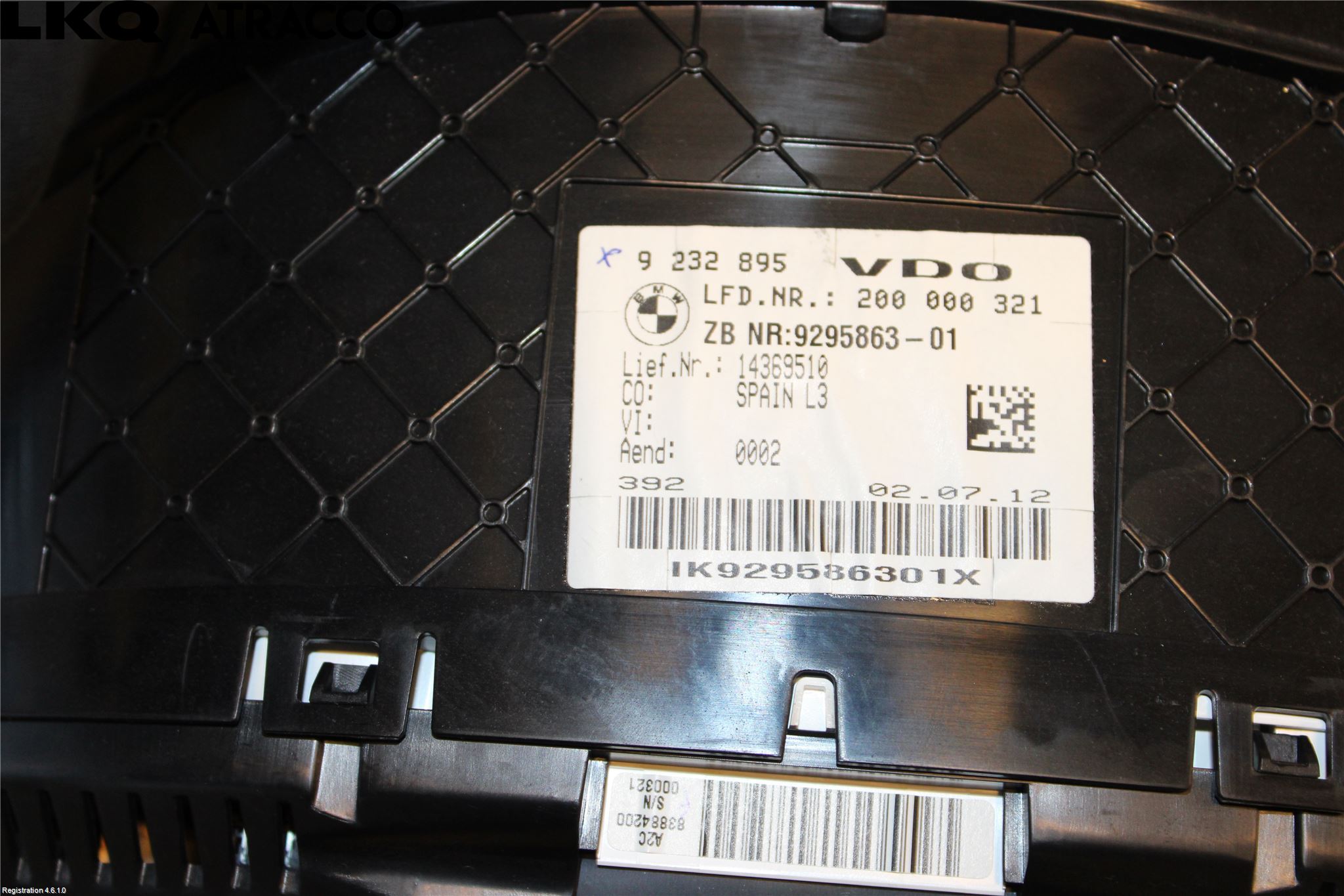 BMW 3 F30/F31/F80 12-19 Instrument Komb
