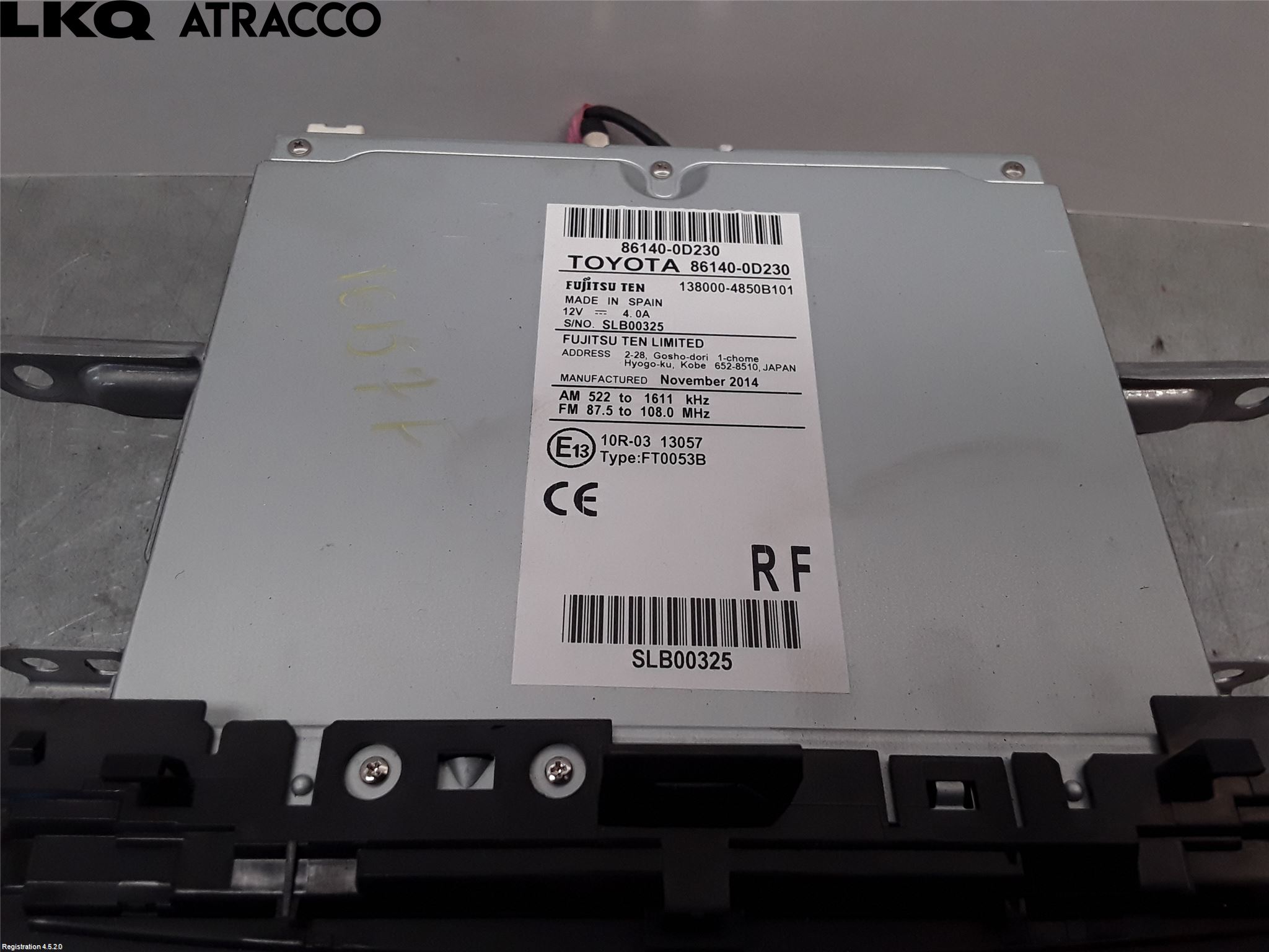 Toyota YARIS XP130 15-20 Radio