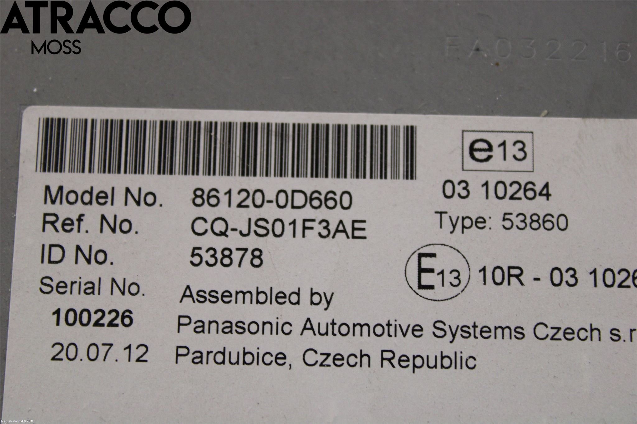 Toyota YARIS XP130 12-14 Cd Radio - Multimediapanel