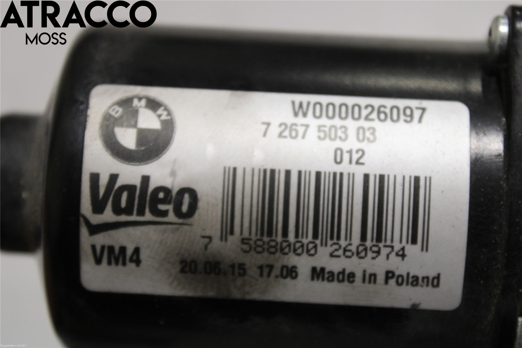 BMW 3 F30/F31/F80 12-19 Torkarmotor Vindruta