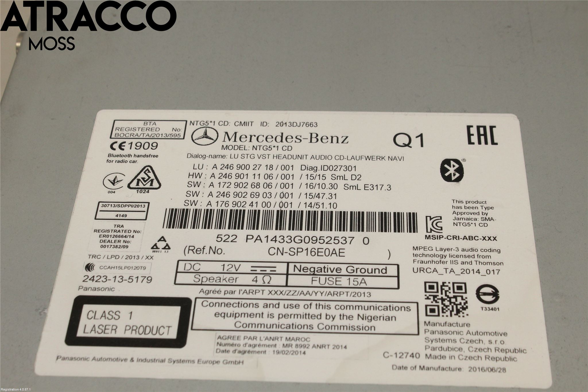 Mercedes-Benz MB CLA-KLASS (C117/X117) 13-19 Radio