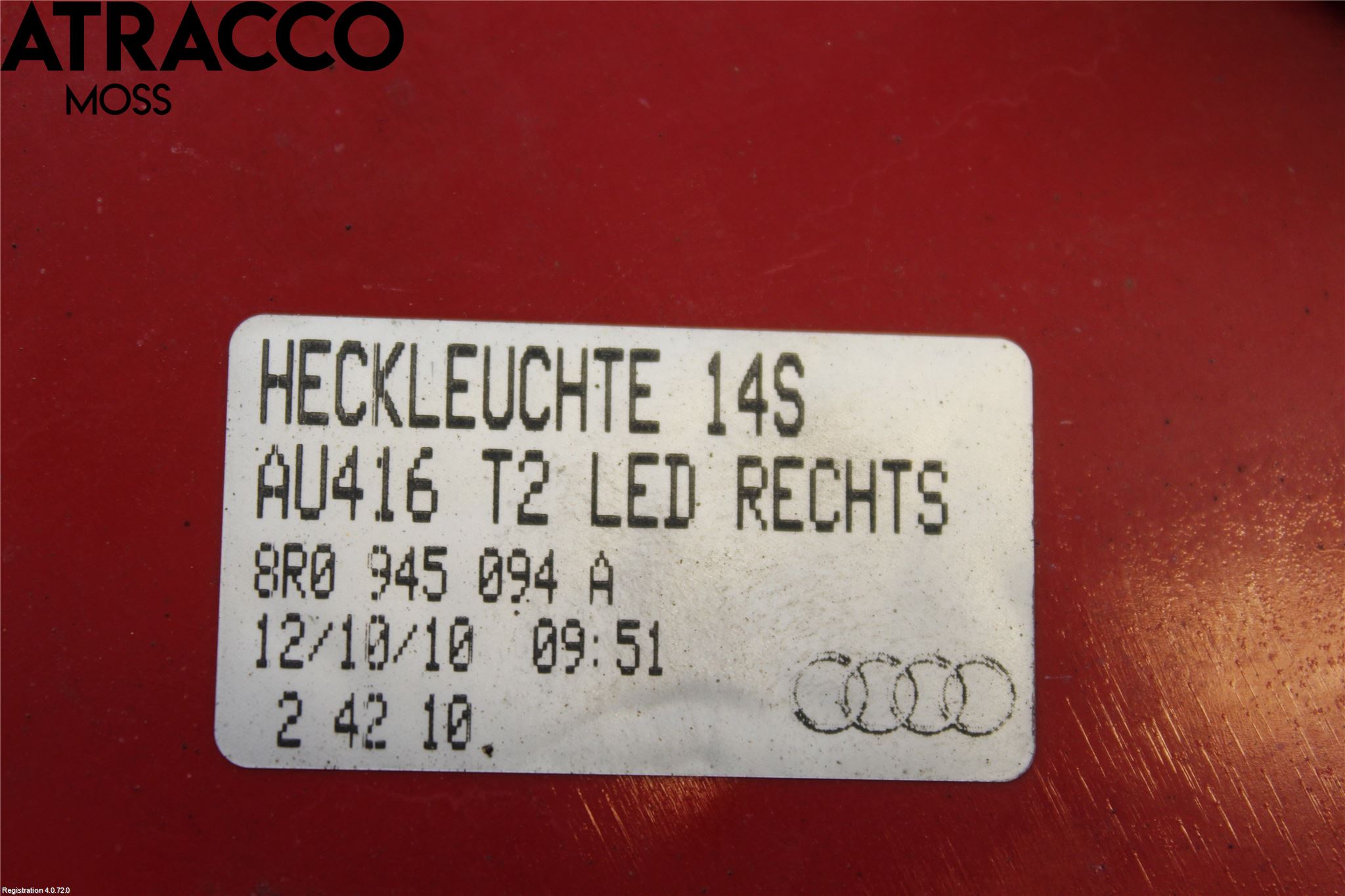Audi Q5 09-16 Bakljus Höger