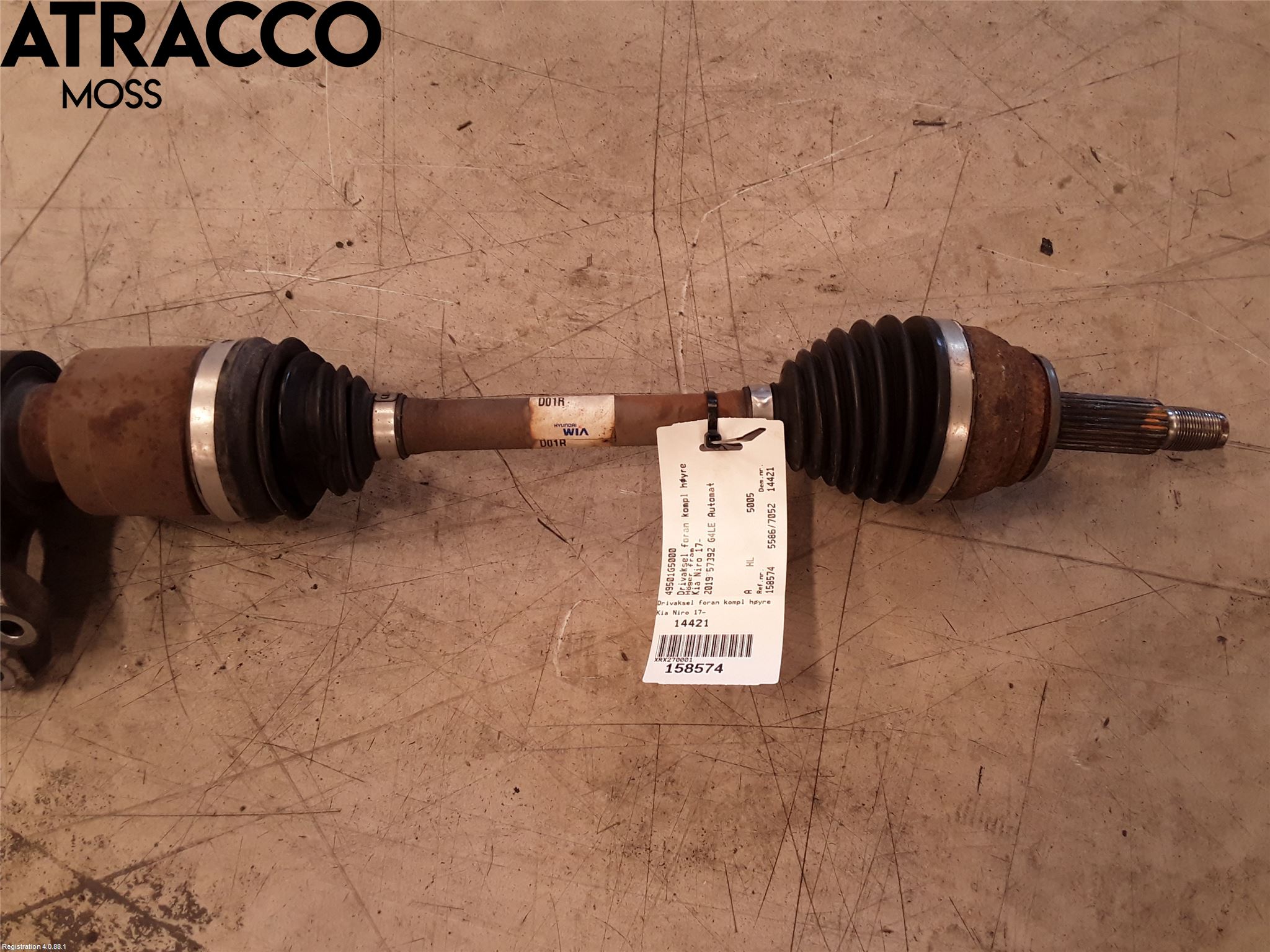 Kia NIRO (DE) 17-22 Drivaxel Fram Höger