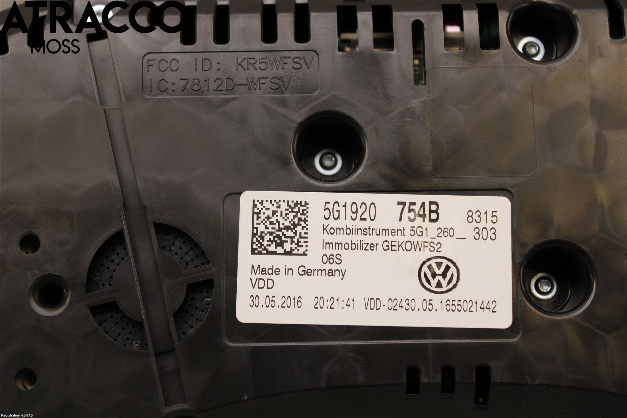 Volkswagen VW GOLF / E-GOLF VII 13-20 Instrument Komb