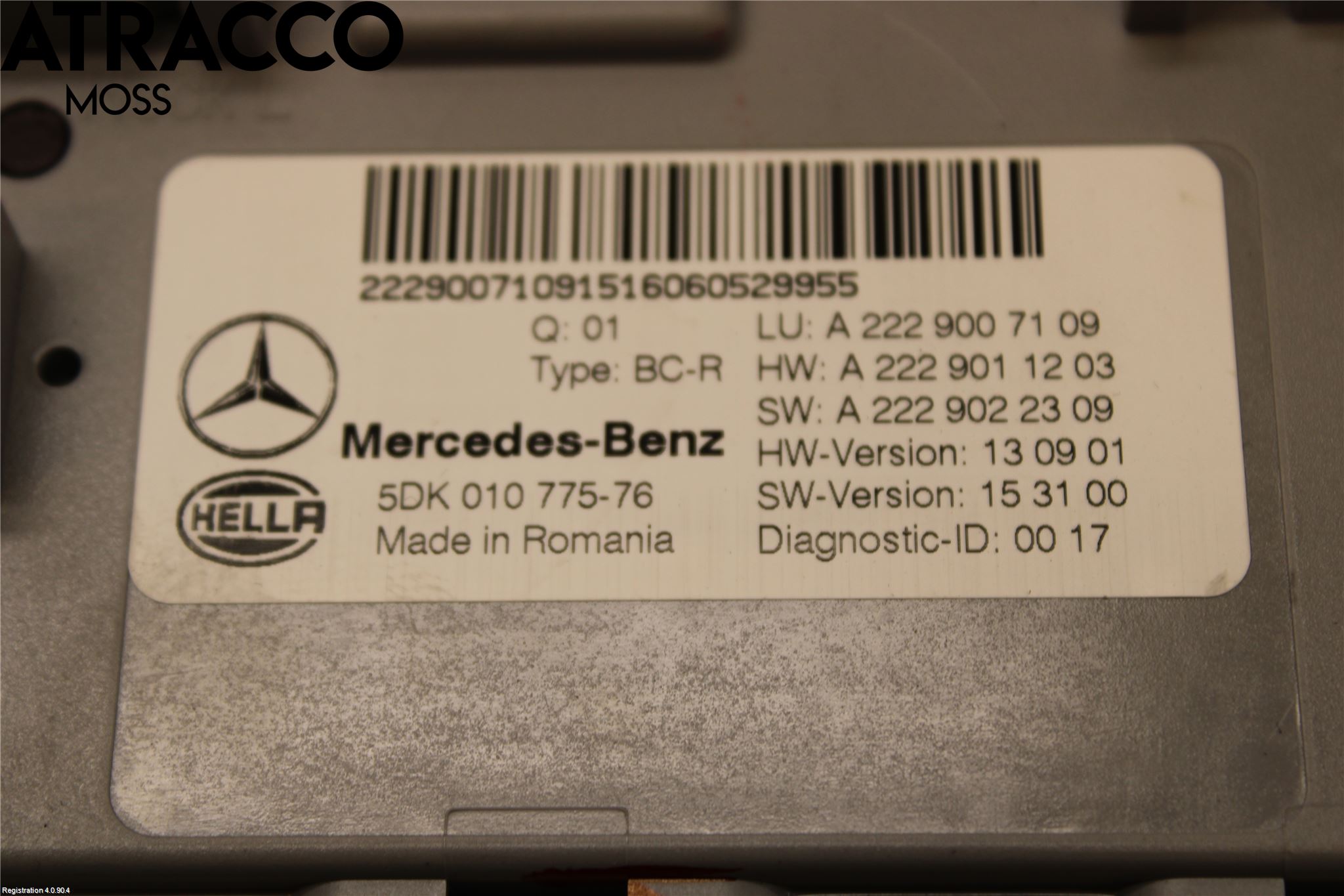 Mercedes-Benz MB C-KLASS (W205) 14-21 Styrenhet Övrigt