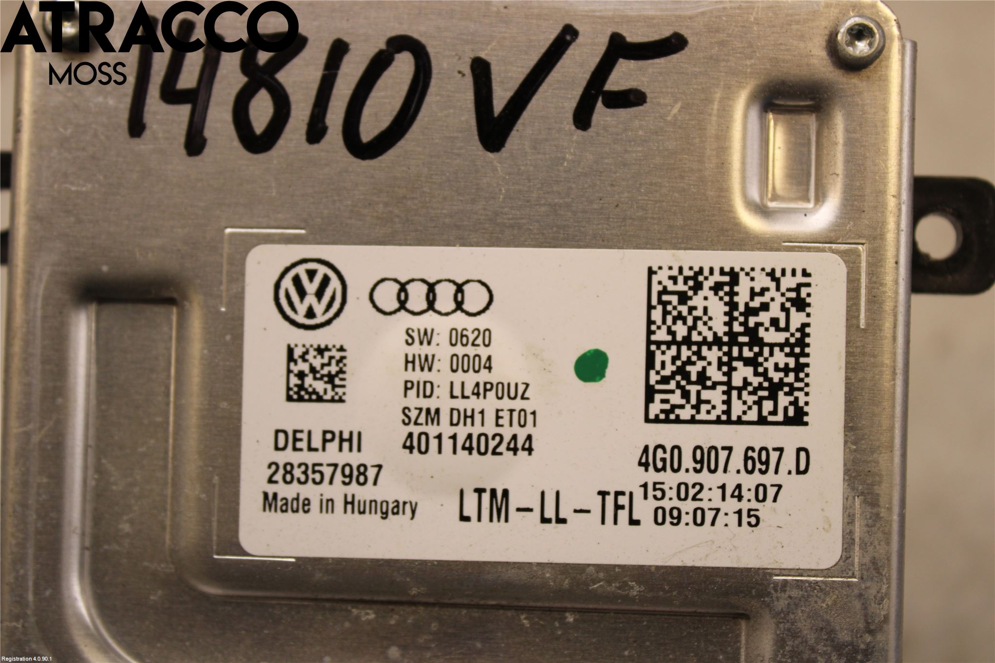 Audi A4 12-15 Styrenhet Strålkastare