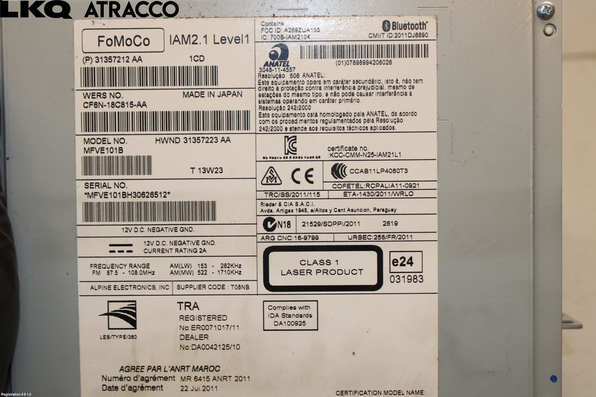 Volvo V40 12-19 Cd Radio - Multimediapanel