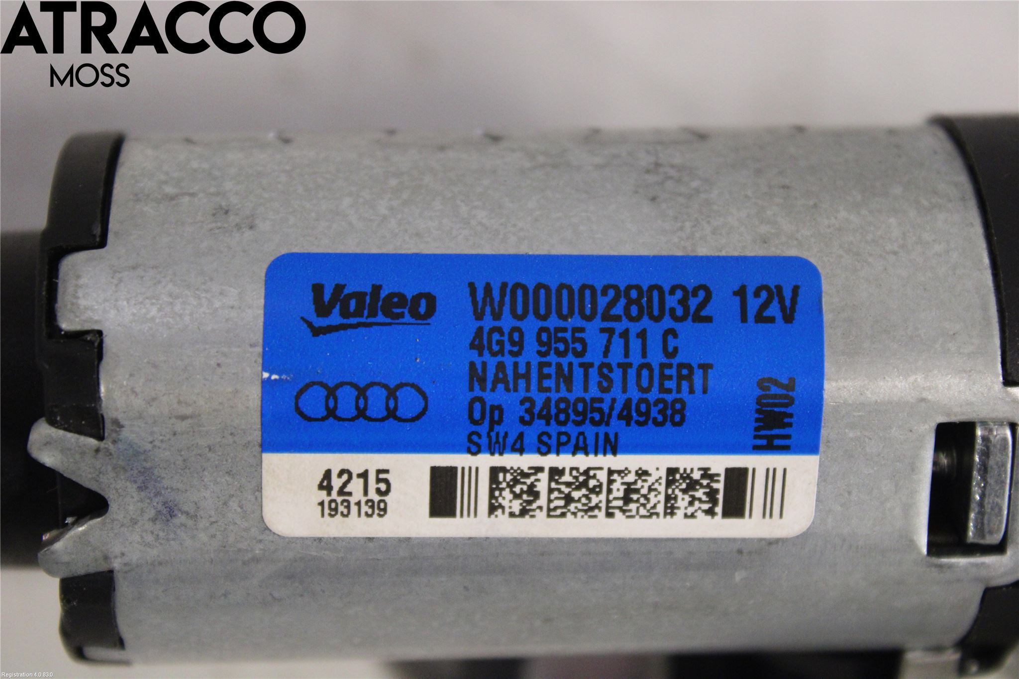 Audi A1/S1 11-18 Torkarmotor Baklucka