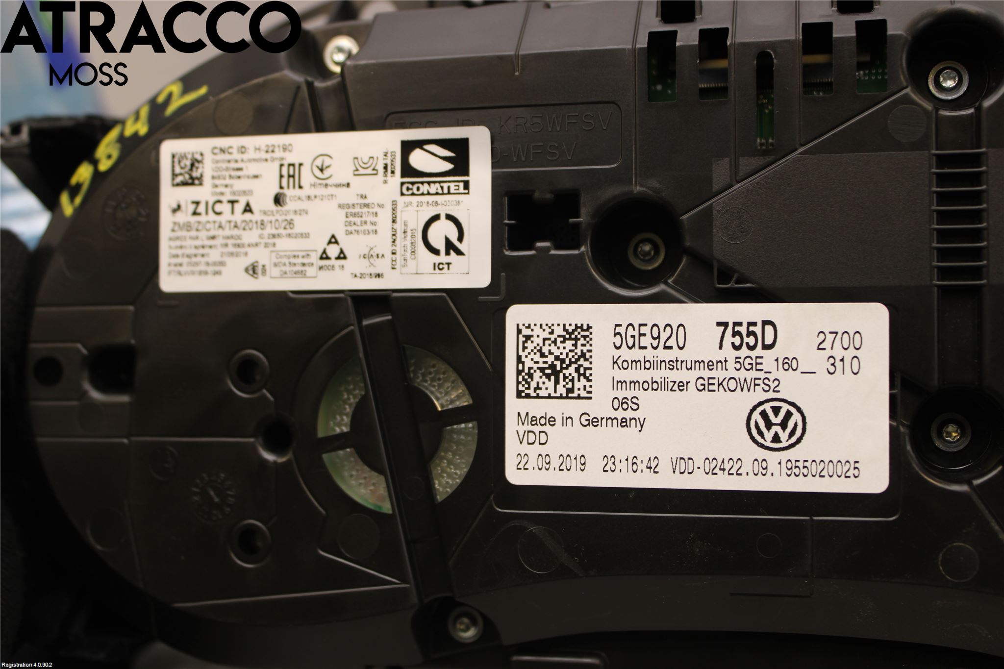 Volkswagen VW GOLF / E-GOLF VII 13-20 Instrument Komb