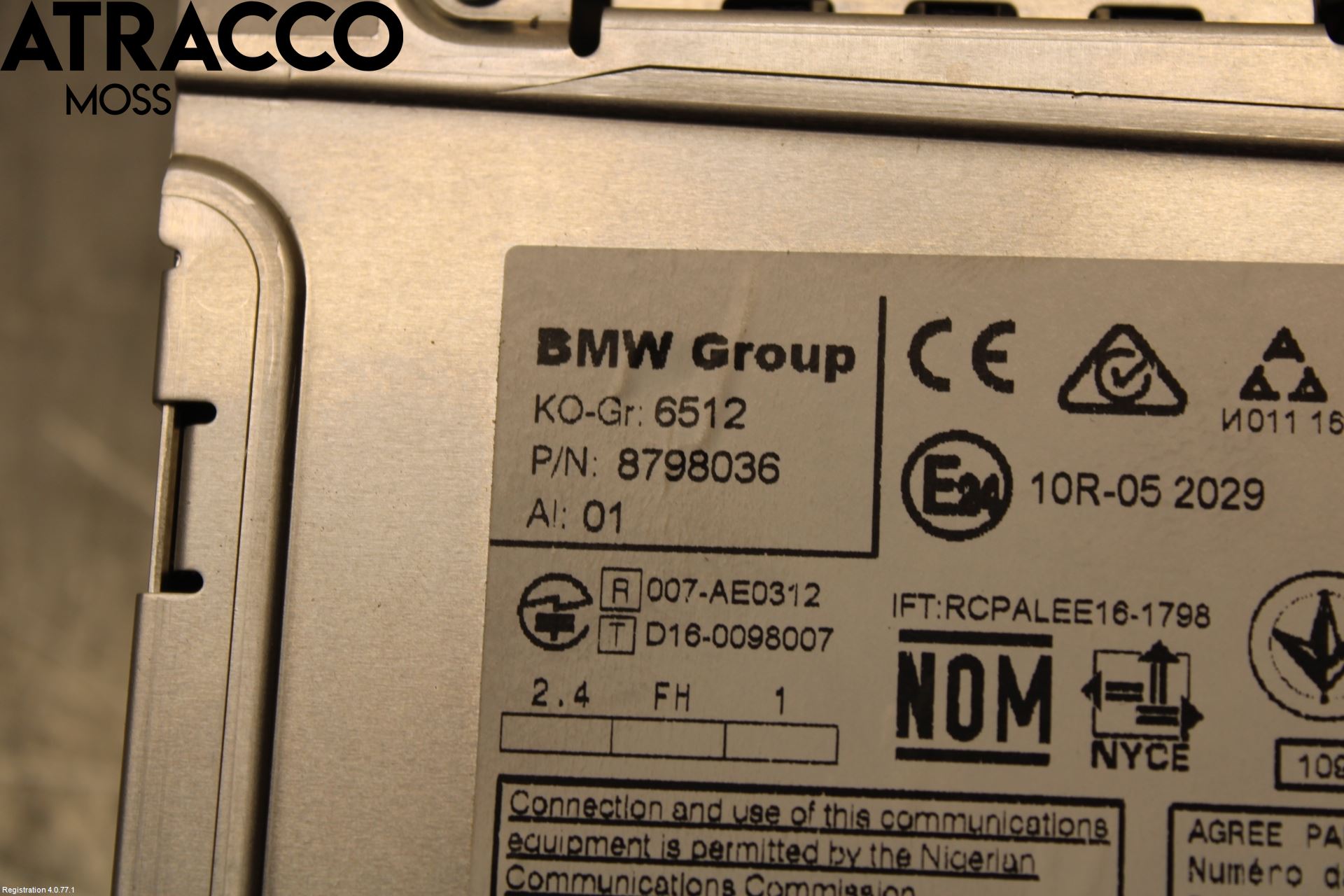 BMW 3 F30/F31/F80 12-19 Cd Radio - Multimediapanel