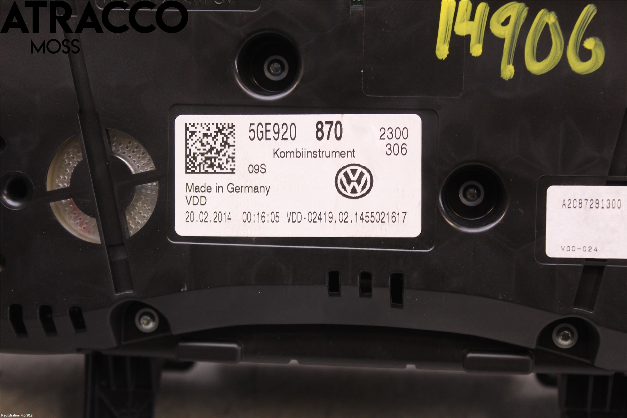 Volkswagen VW GOLF / E-GOLF VII 13-20 Instrument Komb