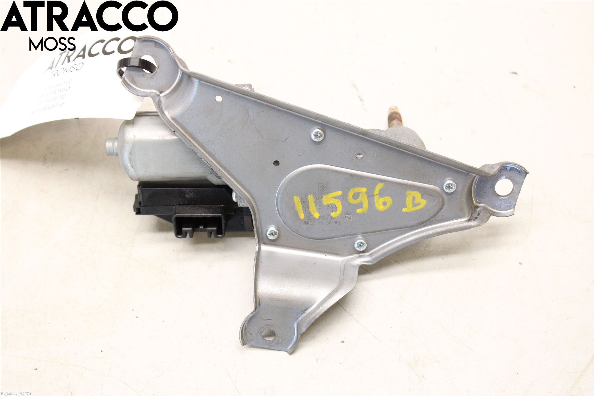 Toyota YARIS XP130 12-14 Torkarmotor Baklucka