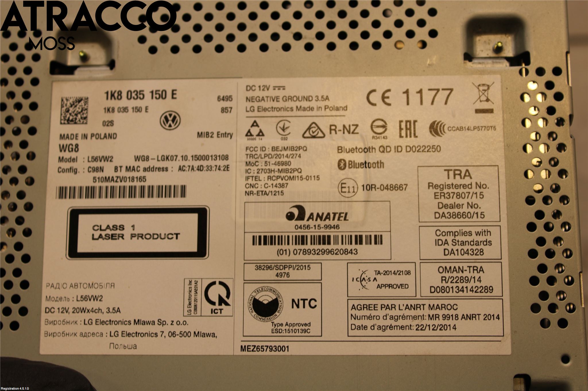 Volkswagen VW CADDY 16-20 Cd Radio - Multimediapanel