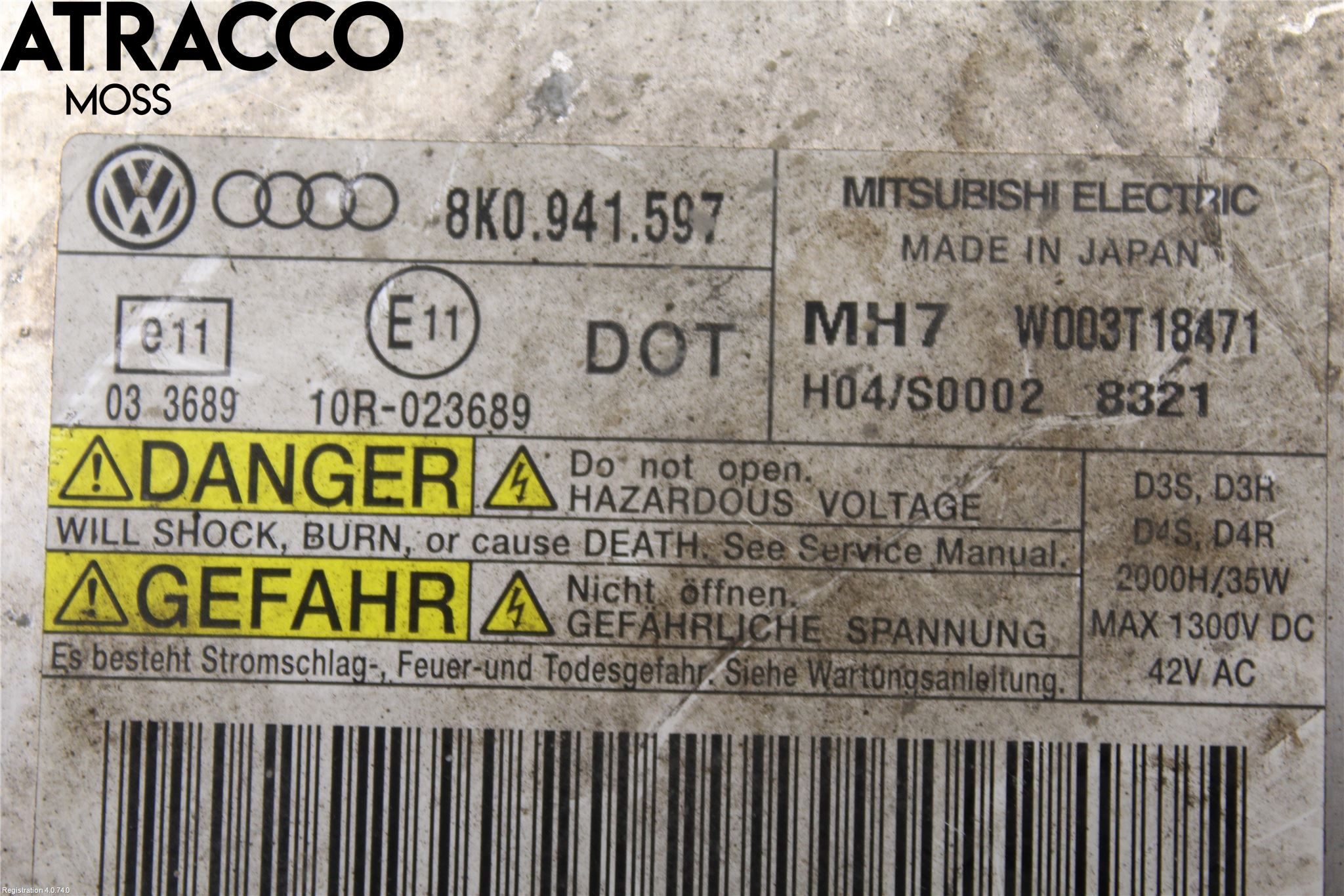 Audi A3/S3 05-13 Styrenhet Strålkastare