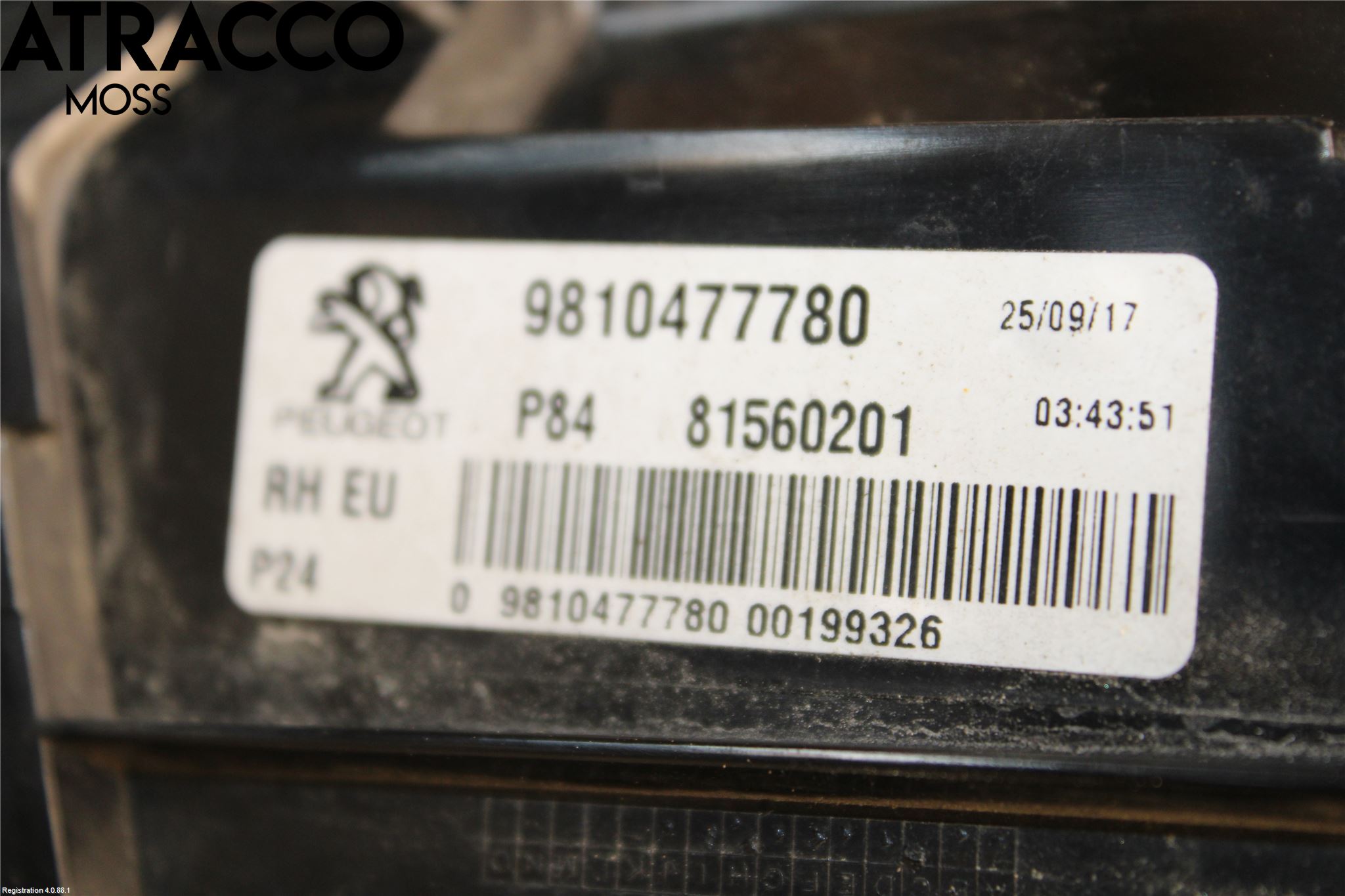 Peugeot 3008 17-24 Bakljus Lucka Hö
