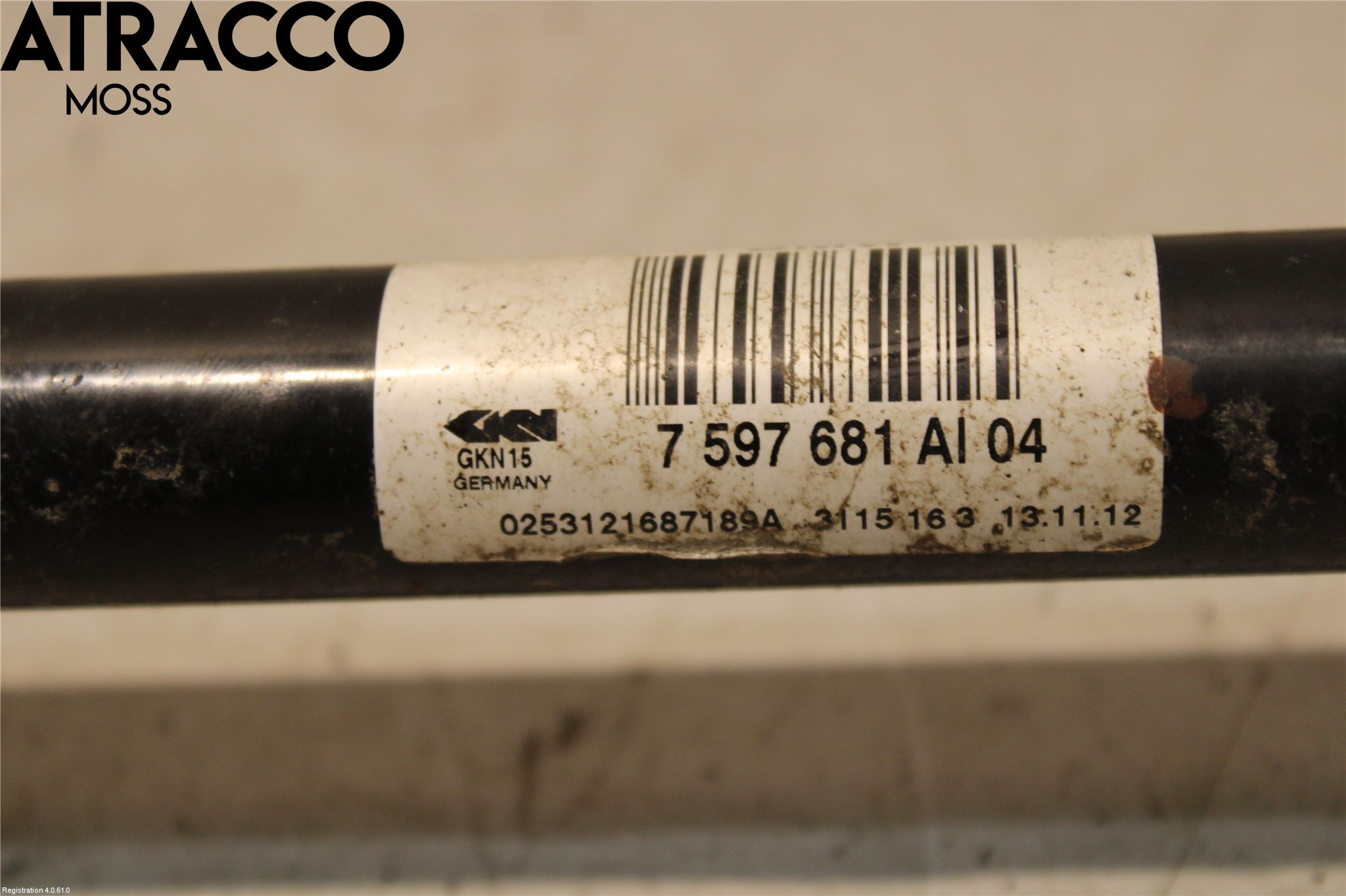 BMW 3 F30/F31/F80 12-19 Drivaxel Bak Vänster